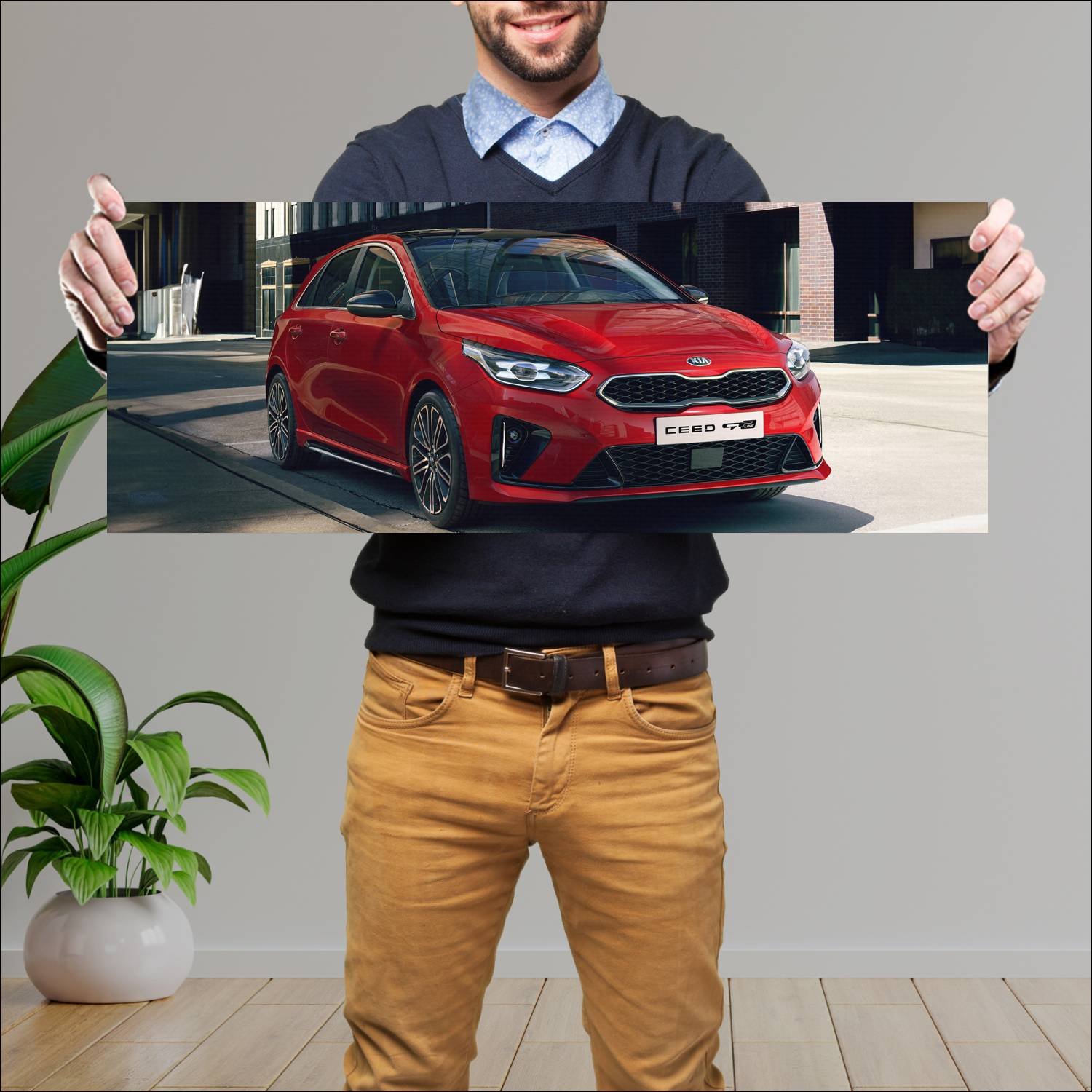 Cuadro grande 30x80cm 2018 kia ceed gt line auto 159 Kia