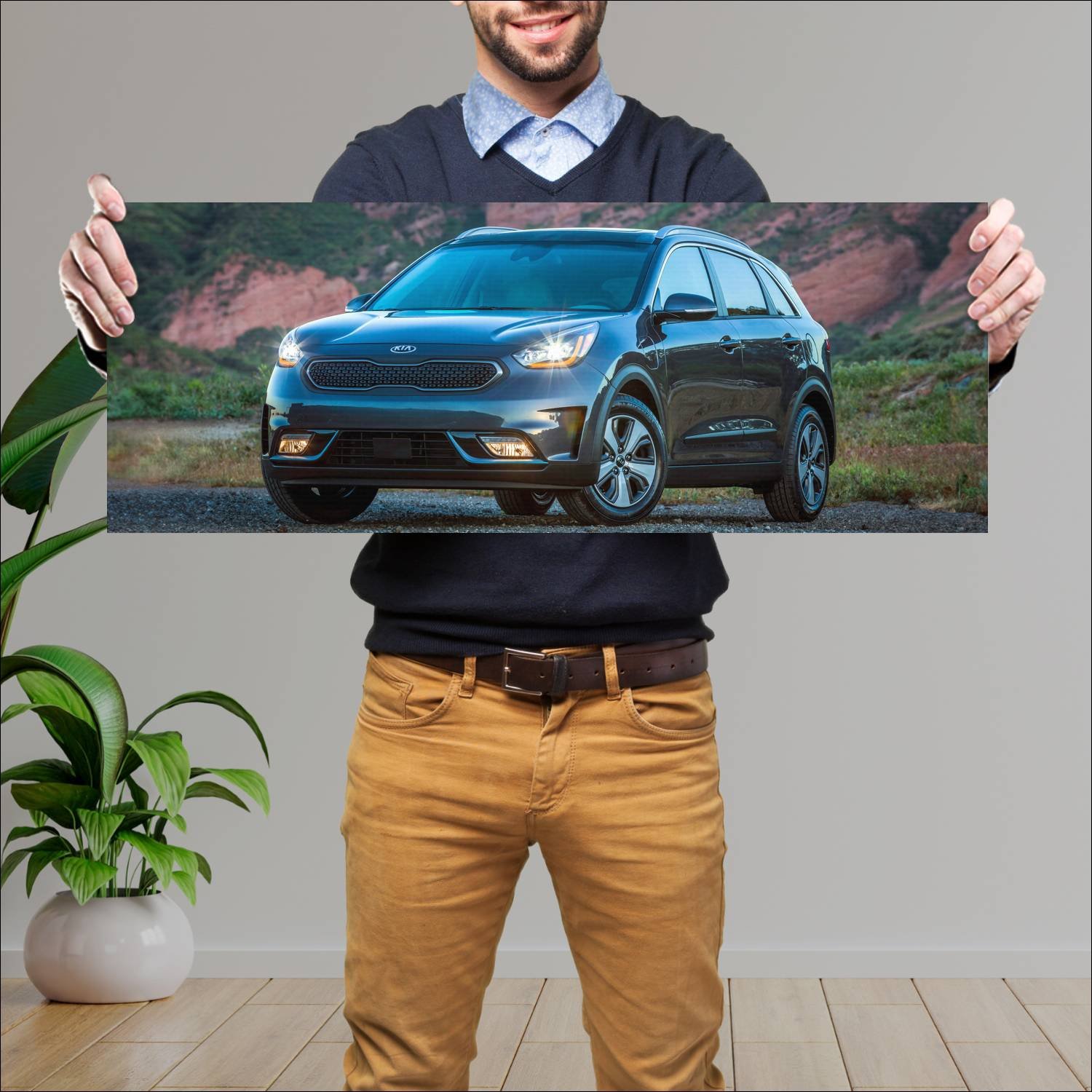 Cuadro grande 30x80cm 2018 kia niro plug in hybrid 164 Kia