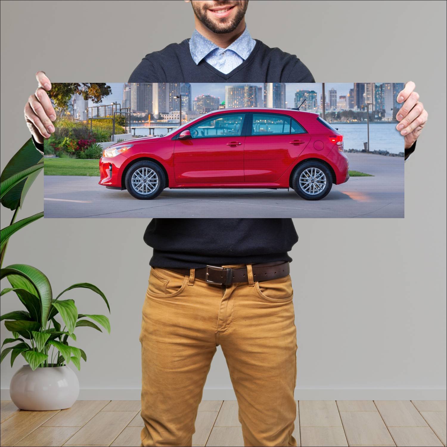 Cuadro grande 30x80cm 2018 kia rio ex 5 door us 65 167 Kia