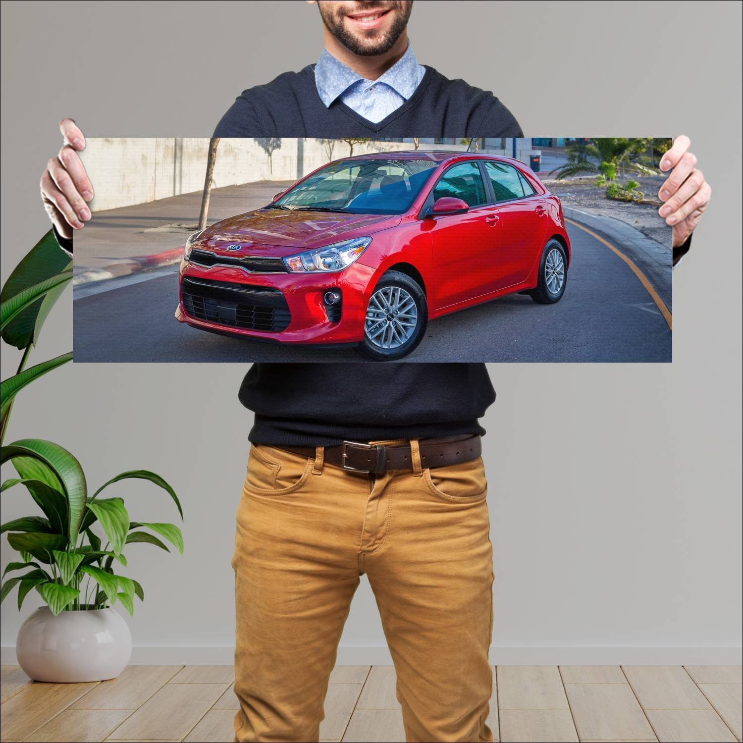 Cuadro grande 30x80cm 2018 kia rio ex 5 door us 65 168 Kia