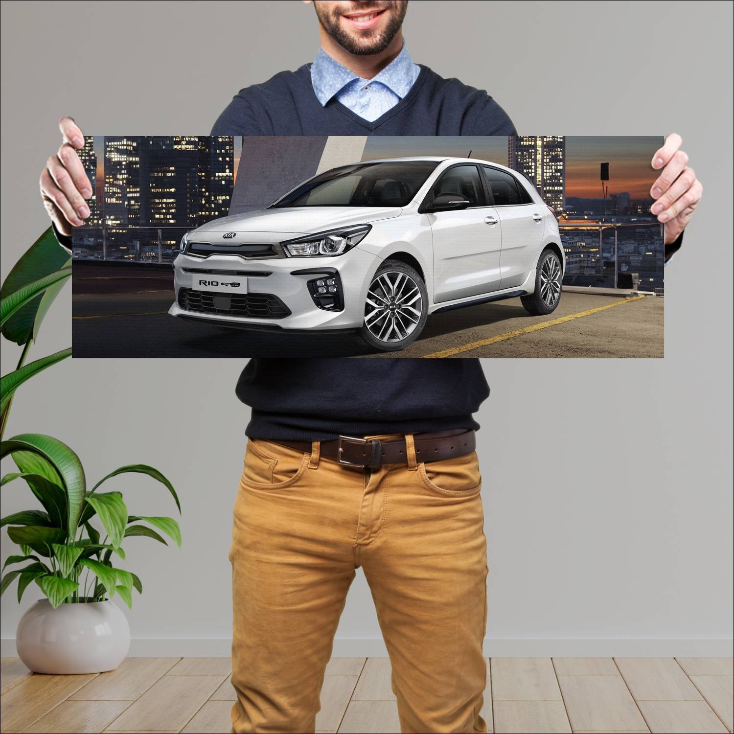 Cuadro grande 30x80cm 2018 kia rio gt line 5 door 170 Kia