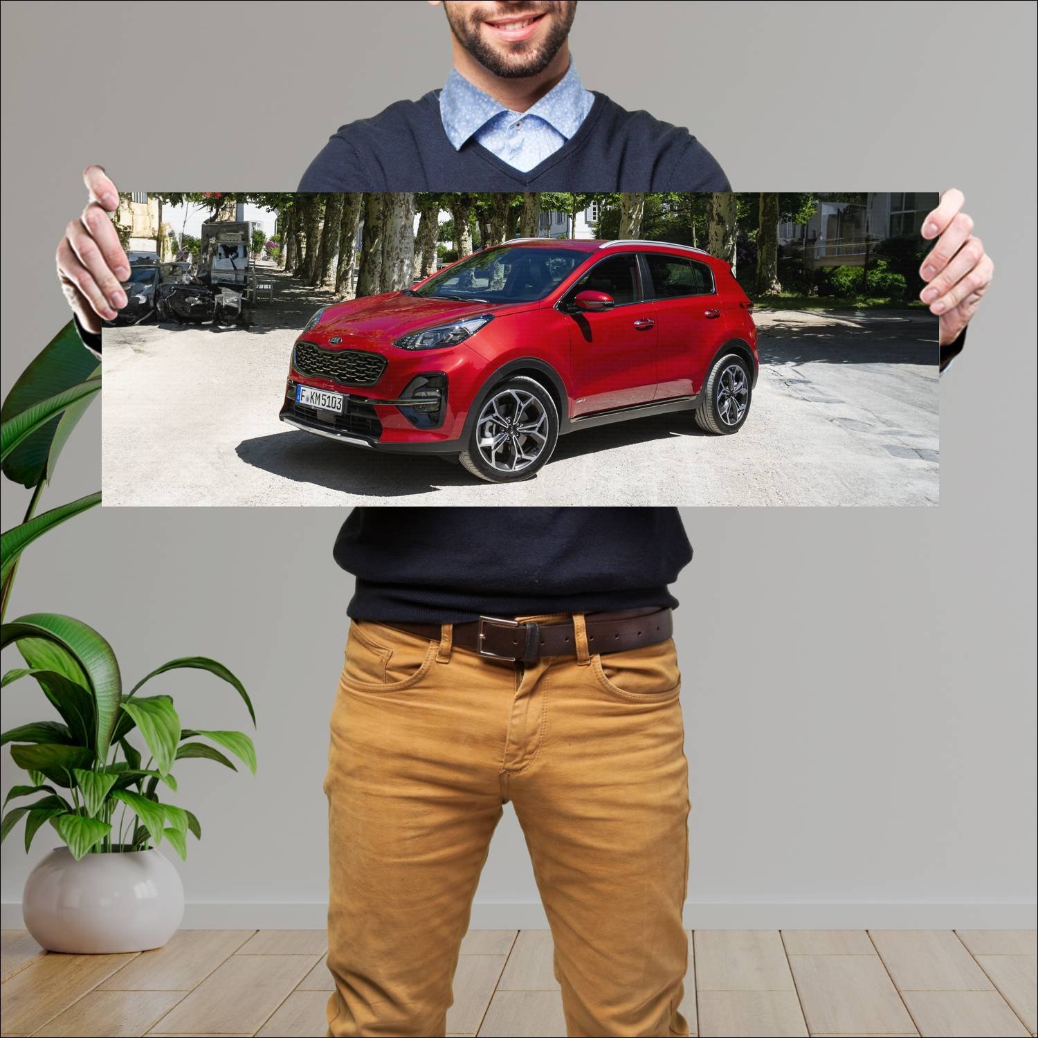 Cuadro grande 30x80cm 2018 kia sportage gt line 79 177 Kia