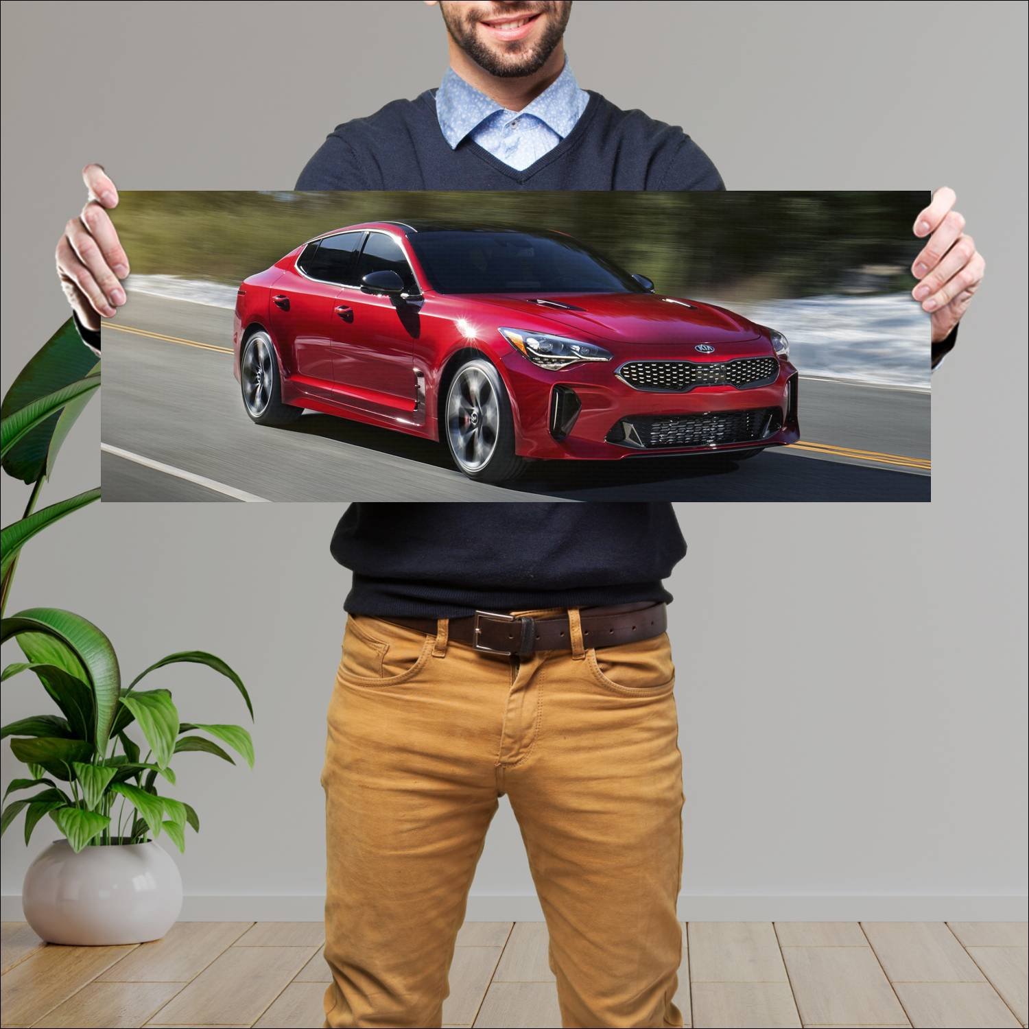 Cuadro grande 30x80cm 2018 kia stinger gt us auto 179 Kia