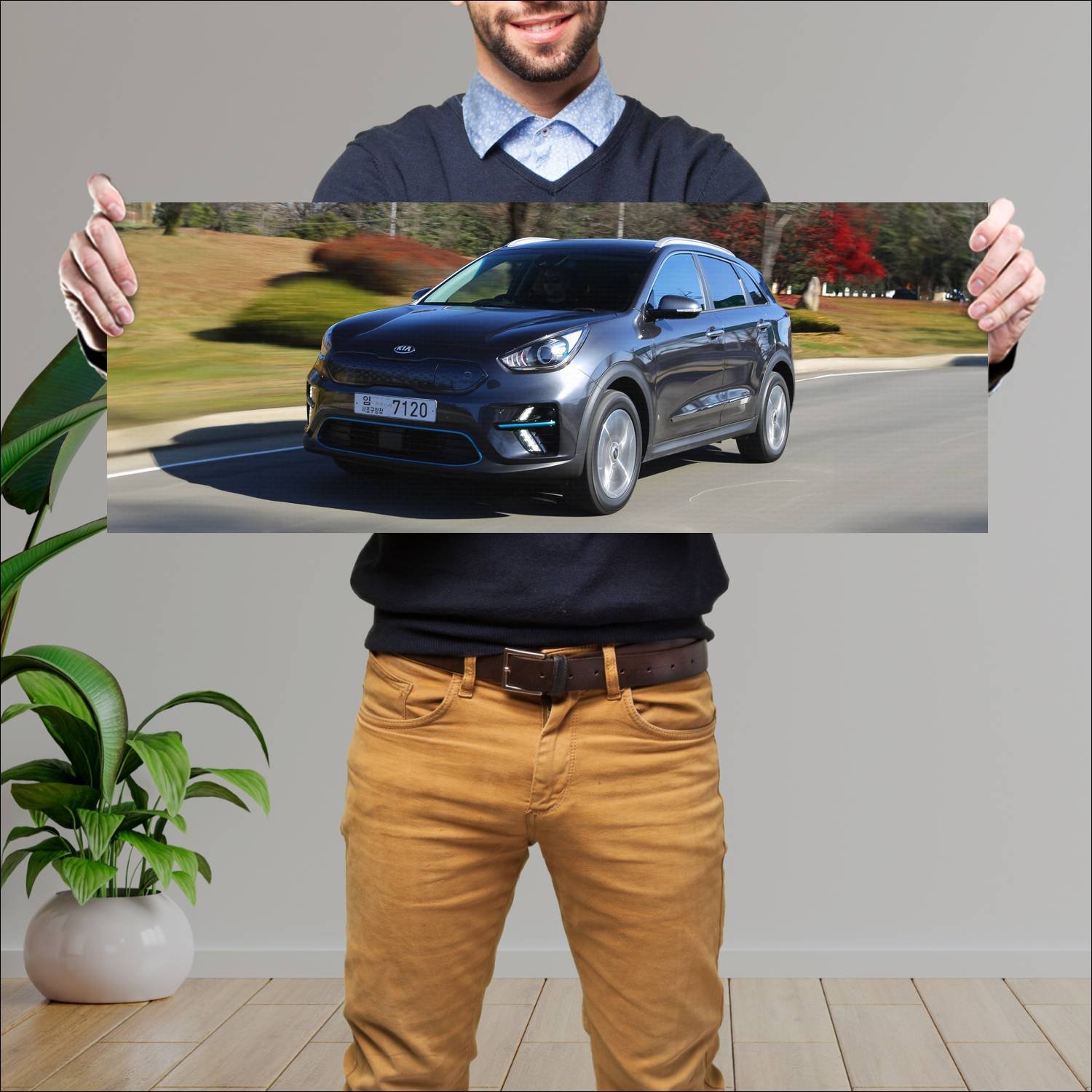 Cuadro grande 30x80cm 2019 kia e niro uk auto 188 Kia