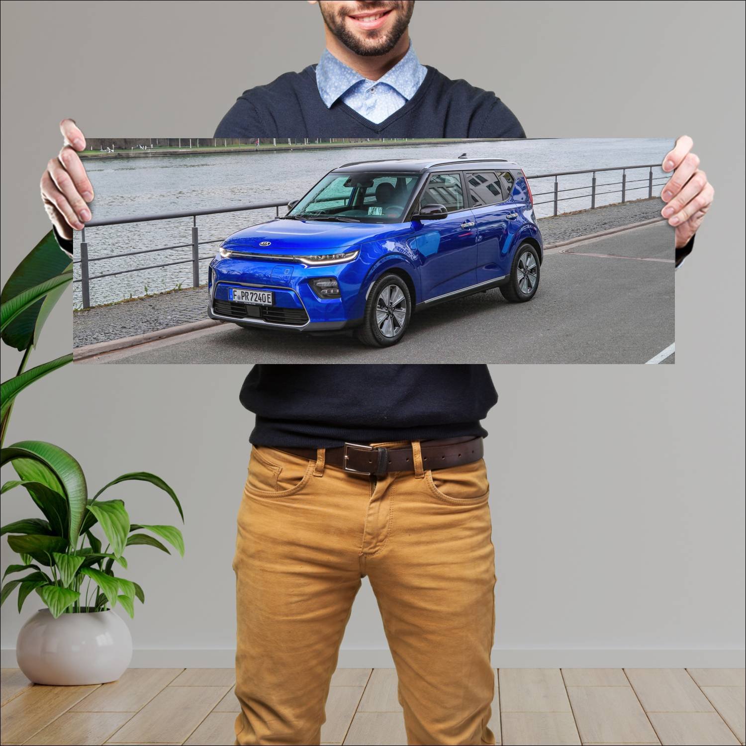 Cuadro grande 30x80cm 2019 kia e soul auto 189 Kia