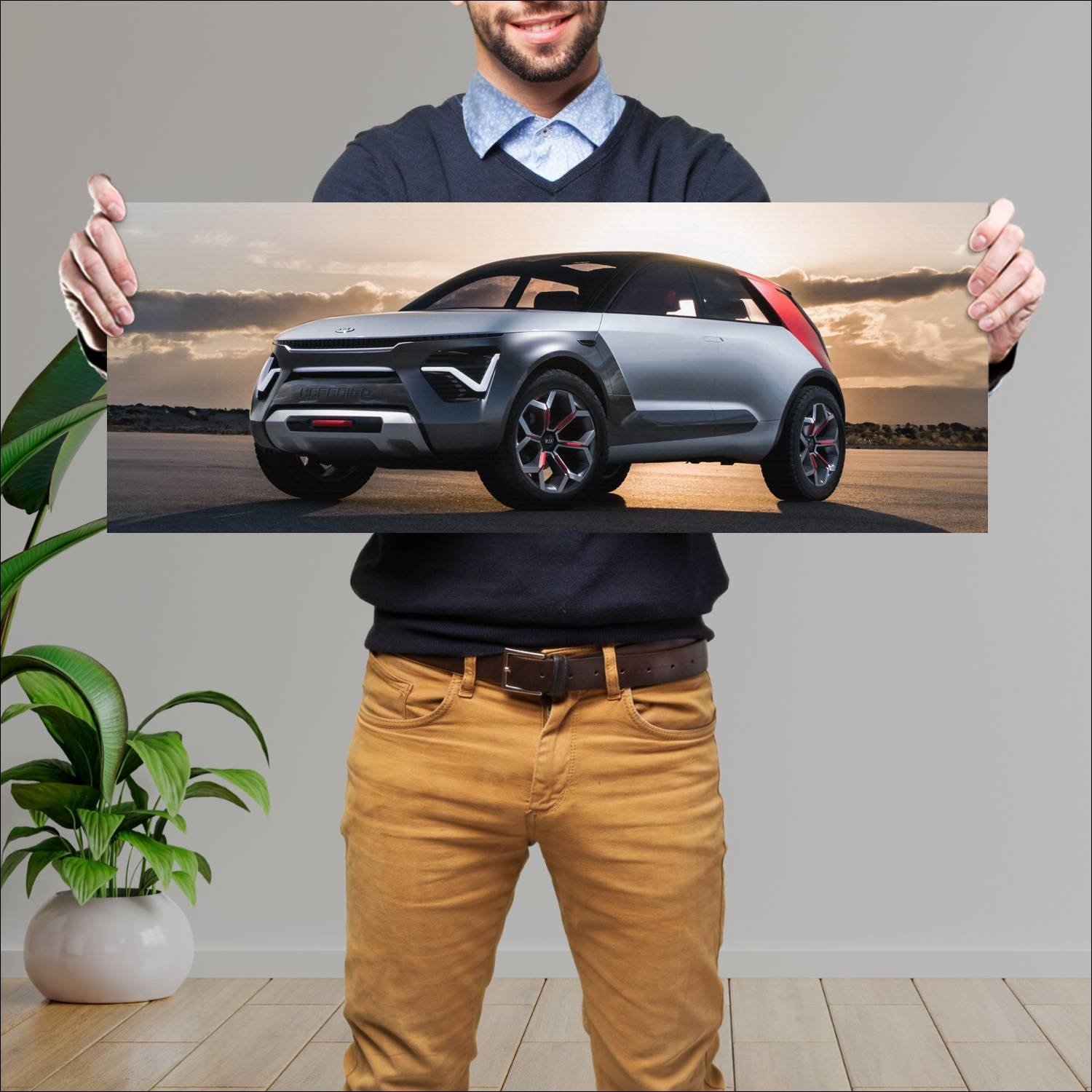 Cuadro grande 30x80cm 2019 kia habaniro concept 90 194 Kia