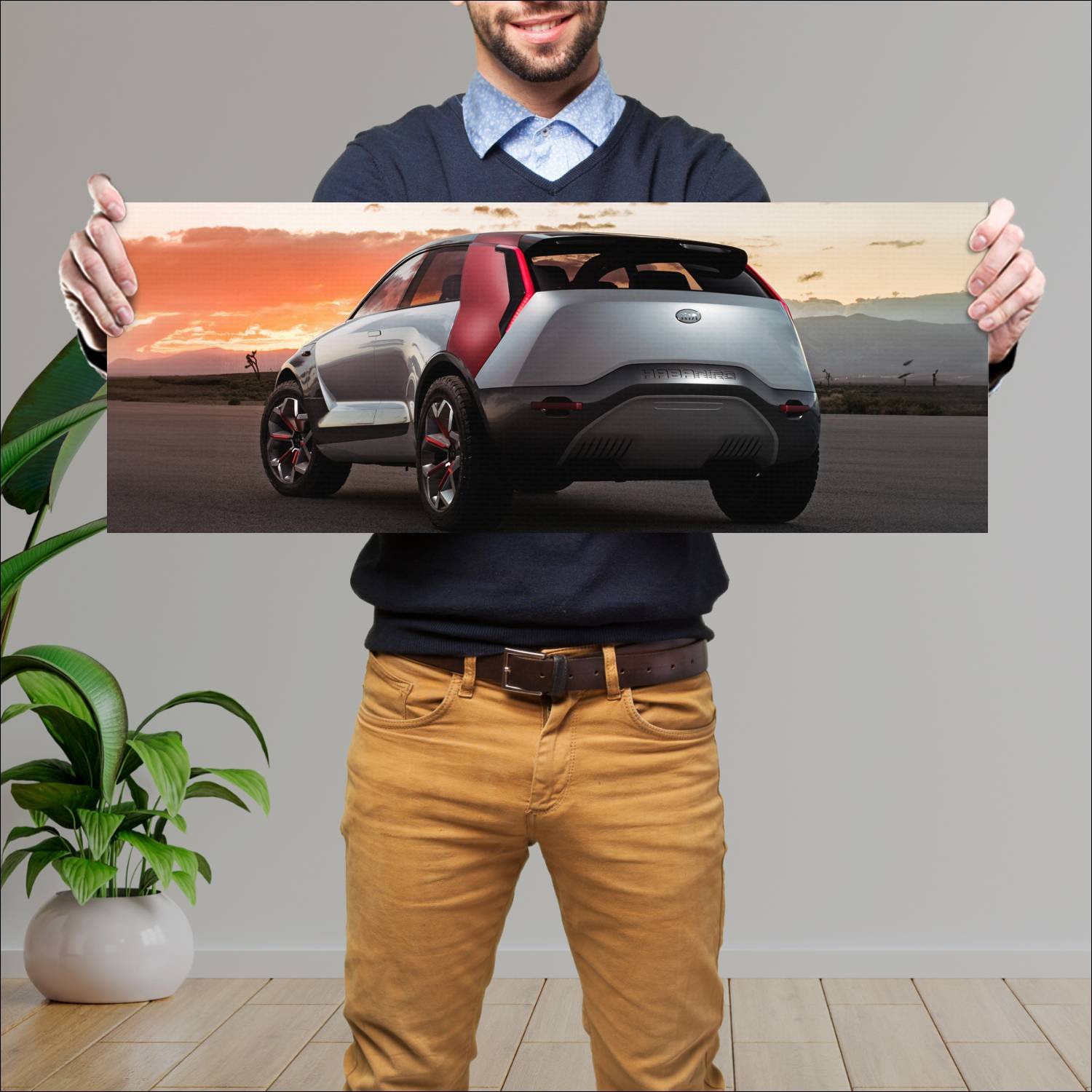 Cuadro grande 30x80cm 2019 kia habaniro concept 90 195 Kia