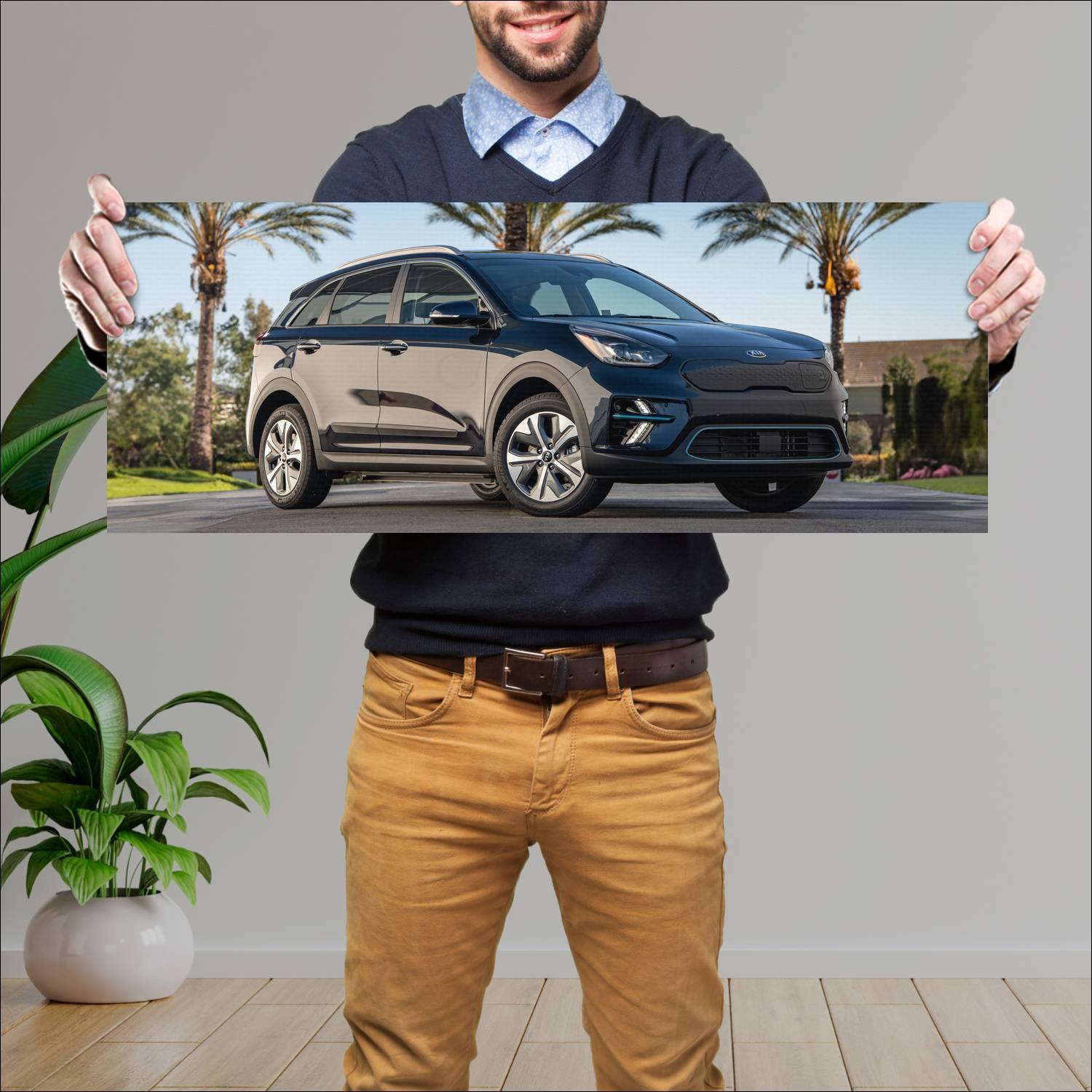 Cuadro grande 30x80cm 2019 kia niro ev us auto 196 Kia