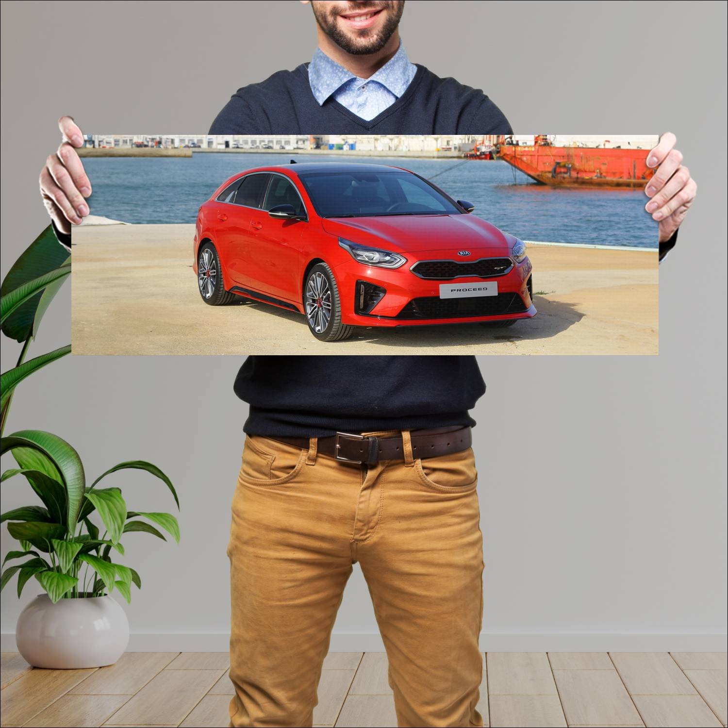 Cuadro grande 30x80cm 2019 kia proceed gt auto 200 Kia