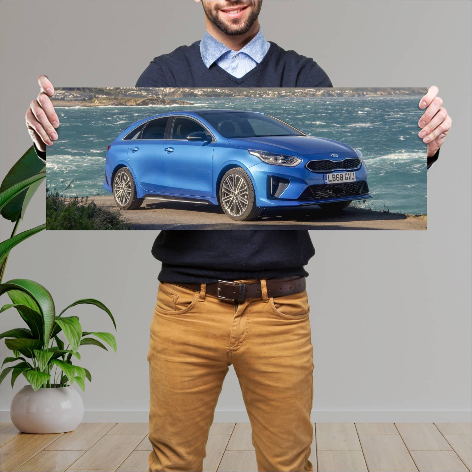 Cuadro grande 30x80cm 2019 kia proceed gt line uk 204 Kia