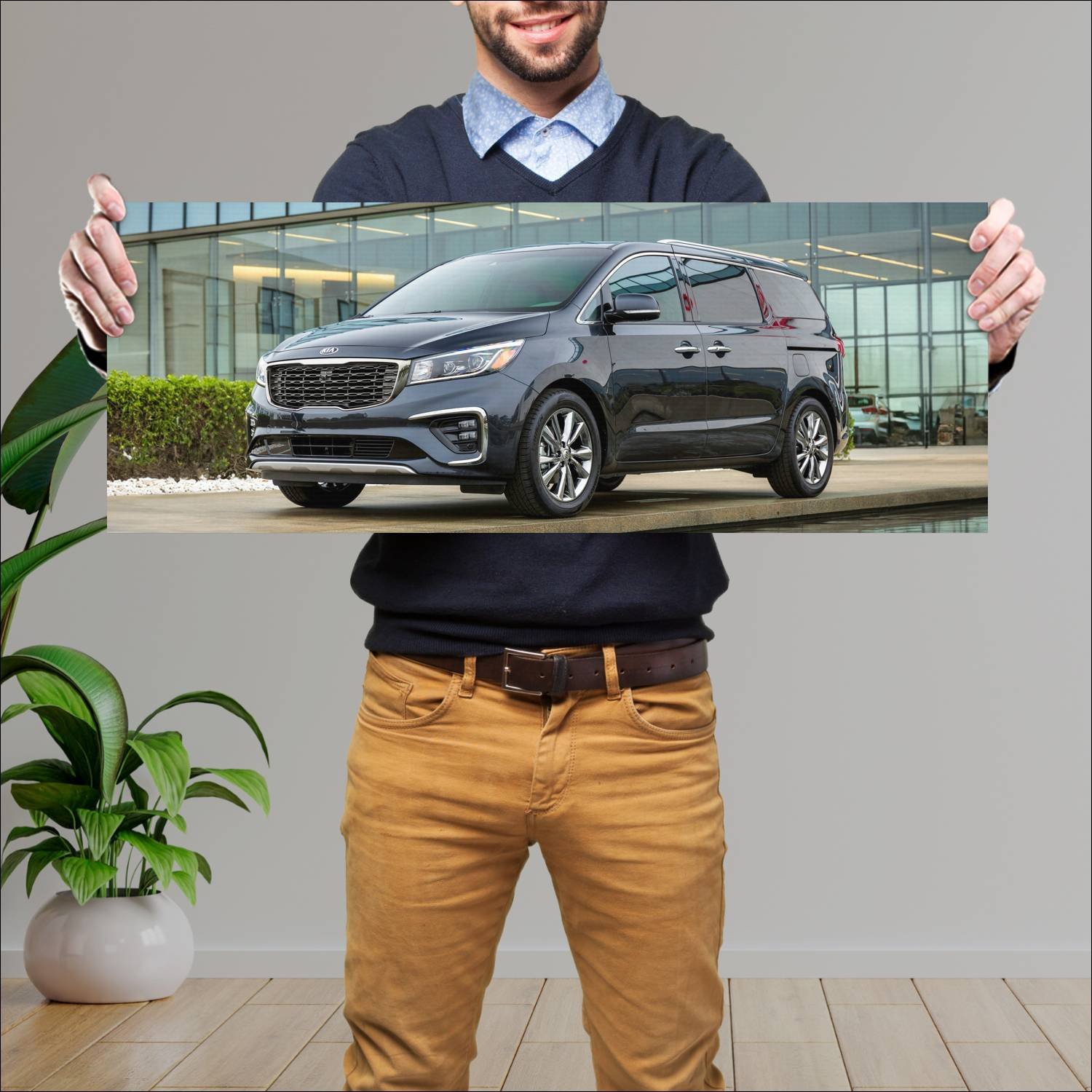 Cuadro grande 30x80cm 2019 kia sedona auto 207 Kia