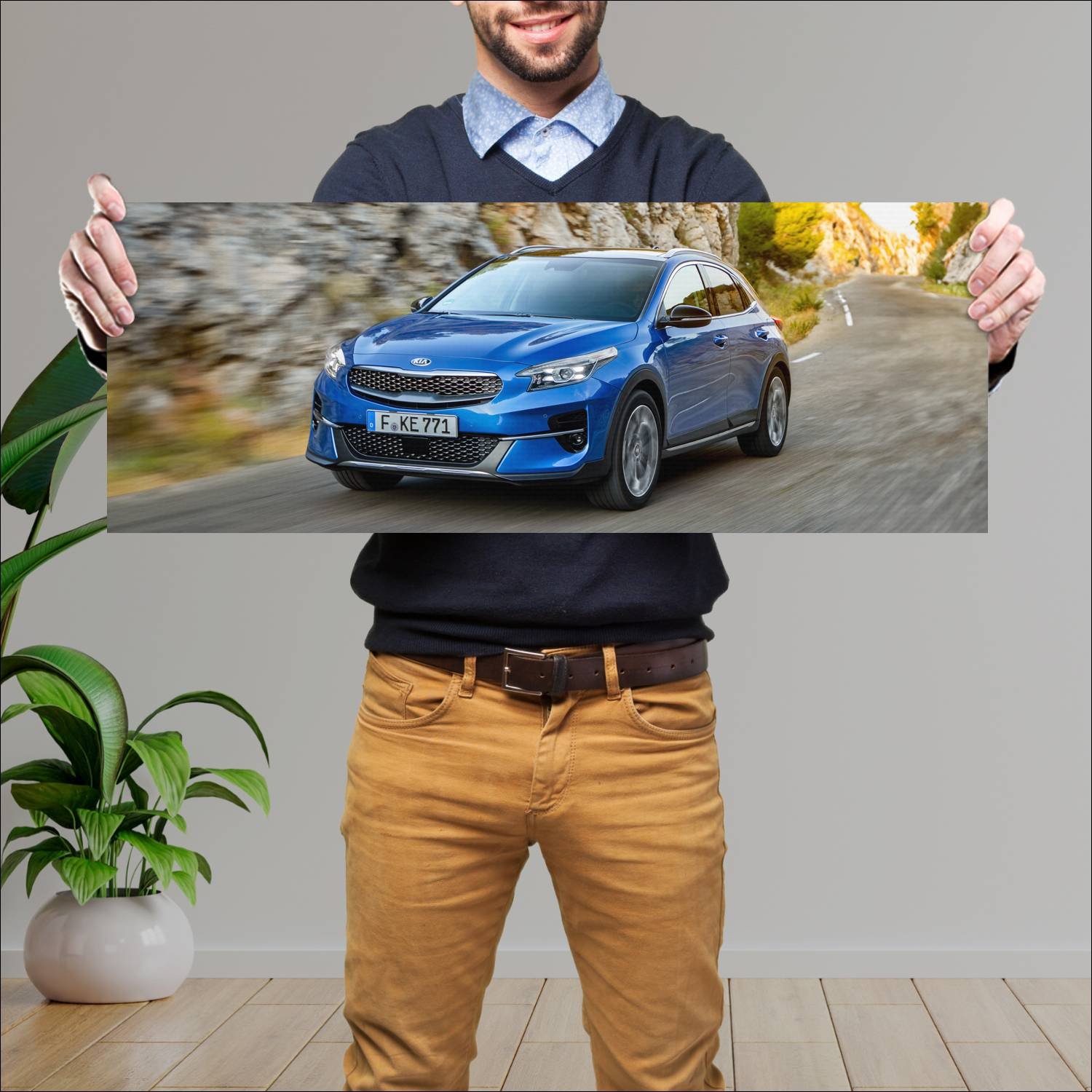 Cuadro grande 30x80cm 2019 kia xceed auto 214 Kia