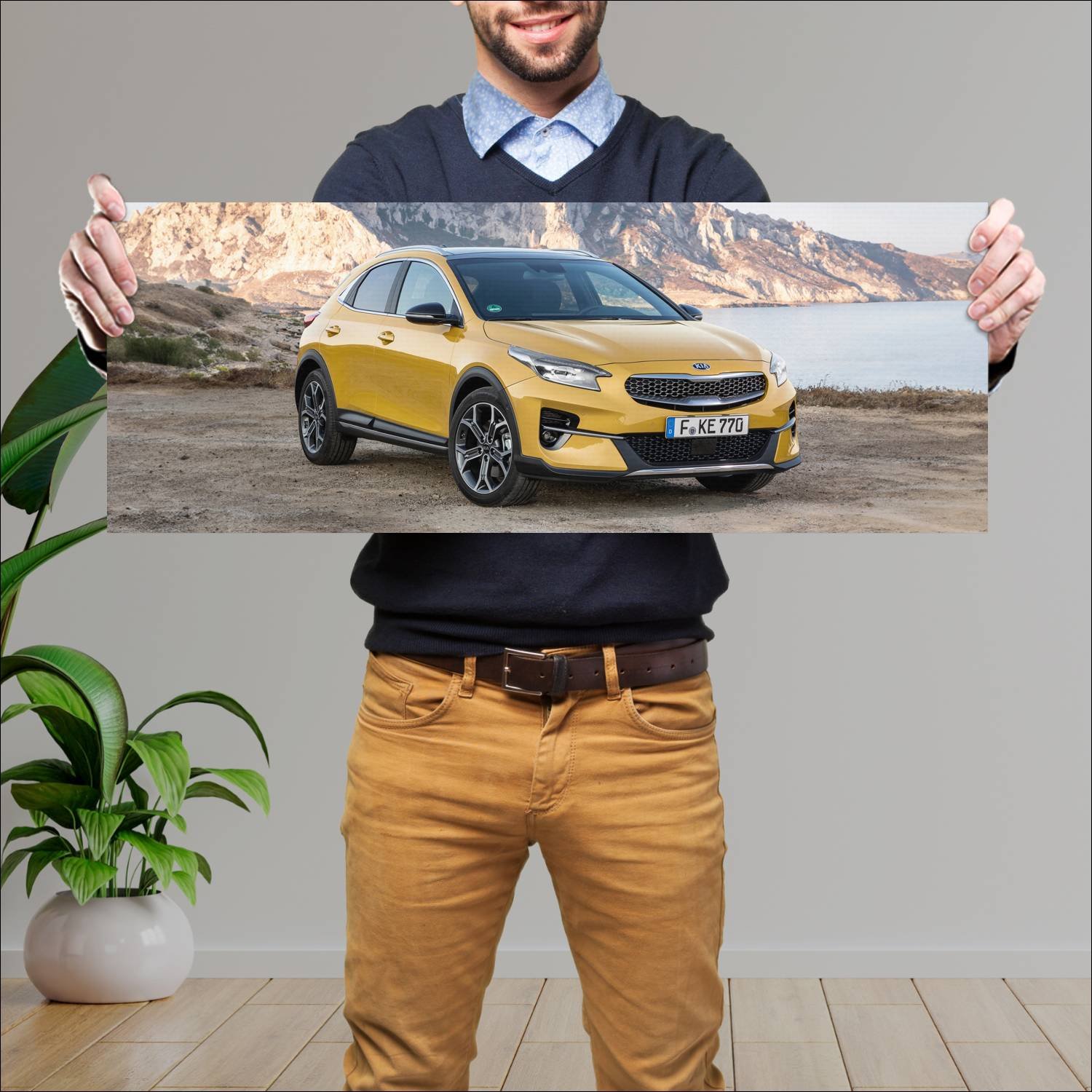 Cuadro grande 30x80cm 2019 kia xceed auto 215 Kia