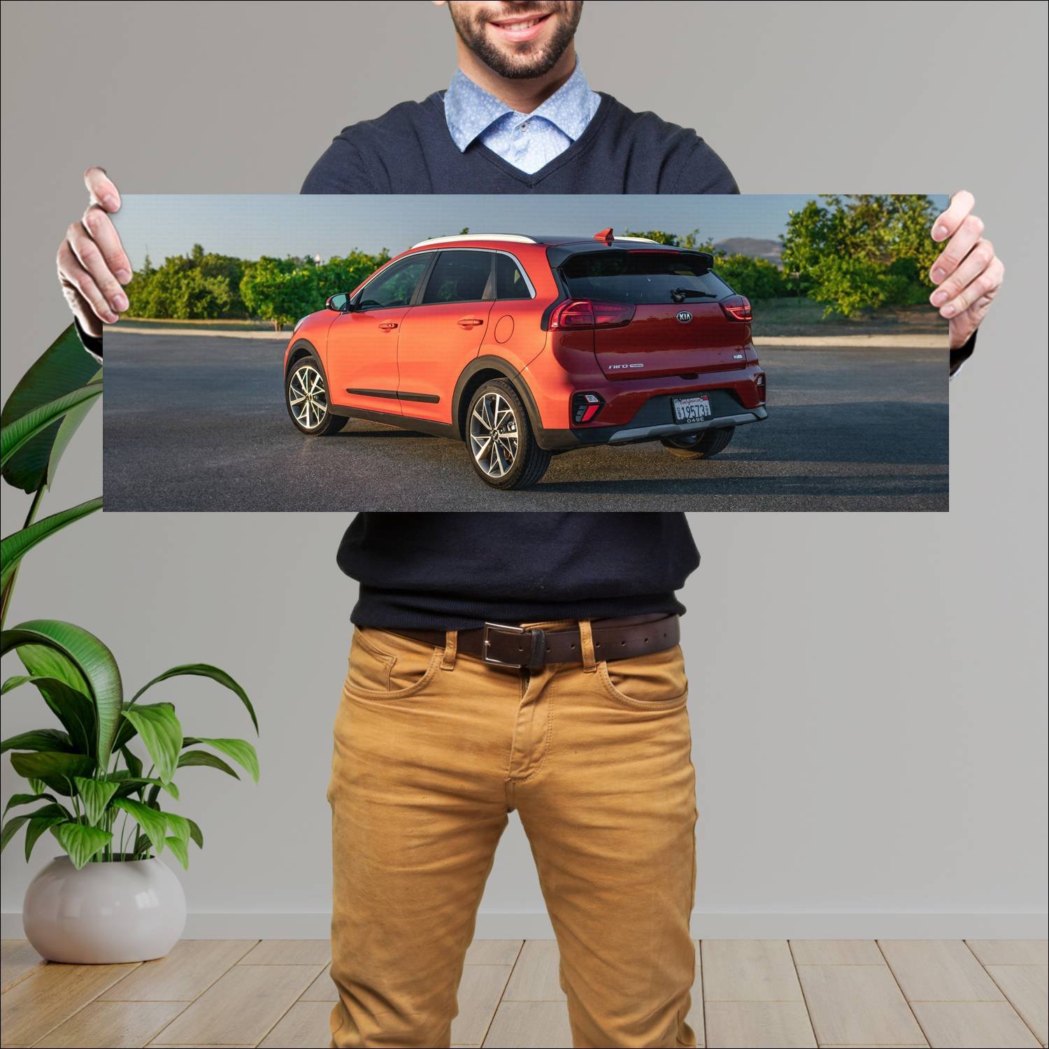 Cuadro grande 30x80cm 2020 kia niro hybrid us Kia