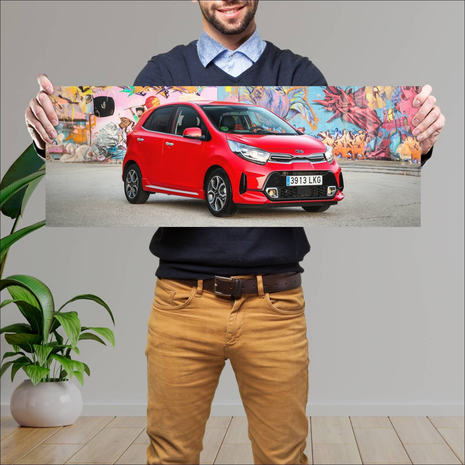 Cuadro grande 30x80cm 2020 kia picanto gt line 102 225 Kia