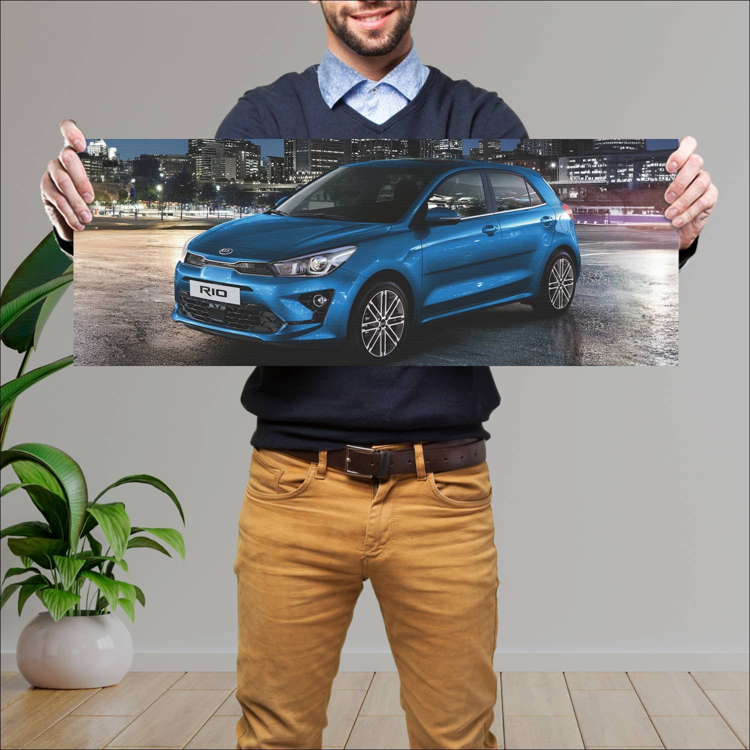 Cuadro grande 30x80cm 2020 kia rio 5 door auto 226 Kia