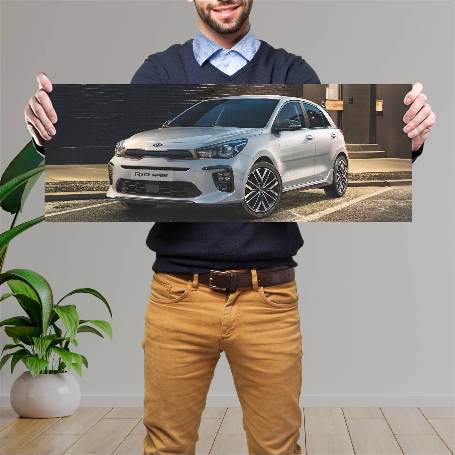 Cuadro grande 30x80cm 2020 kia rio gt line 5 door 227 Kia