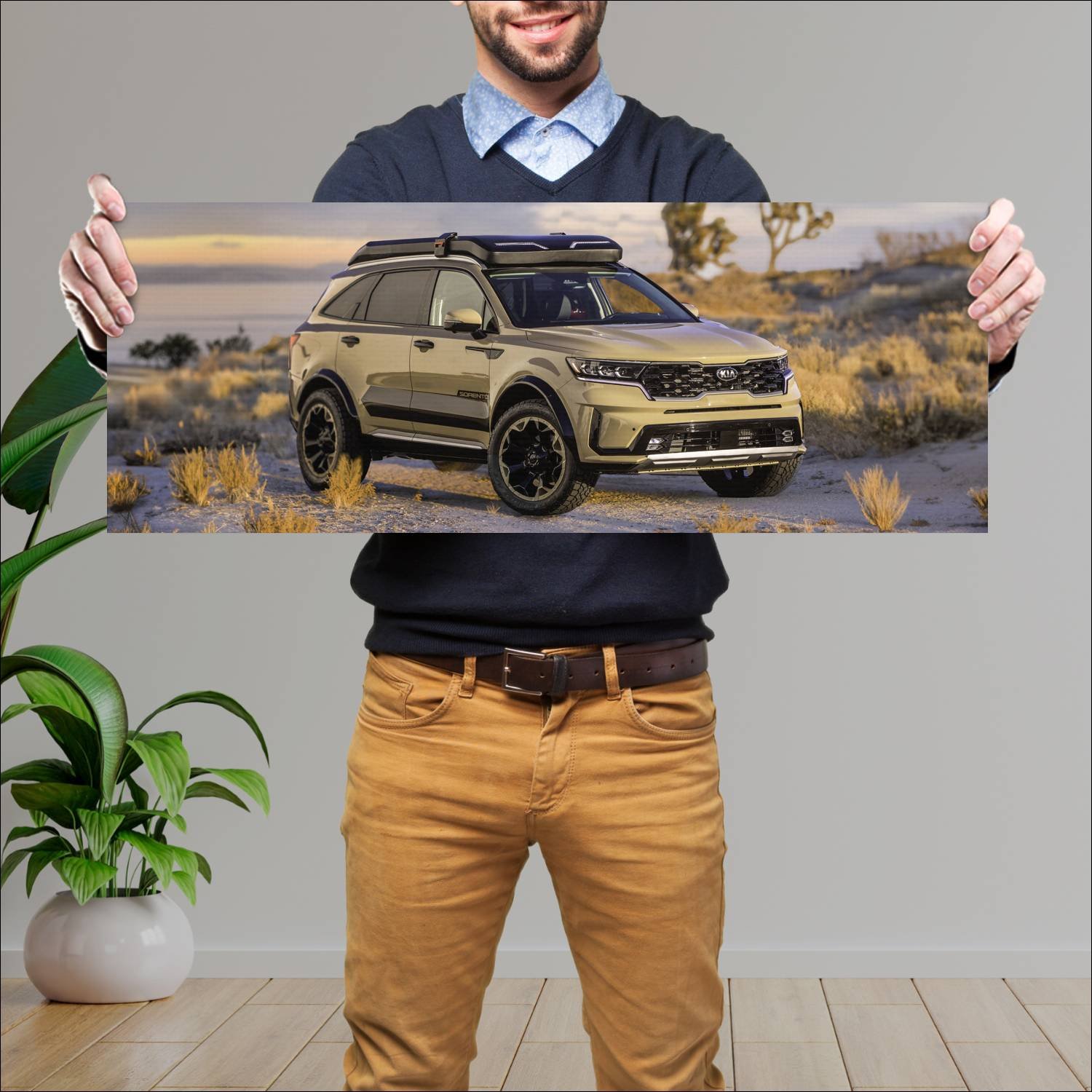 Cuadro grande 30x80cm 2020 kia sorento zion editio 234 Kia