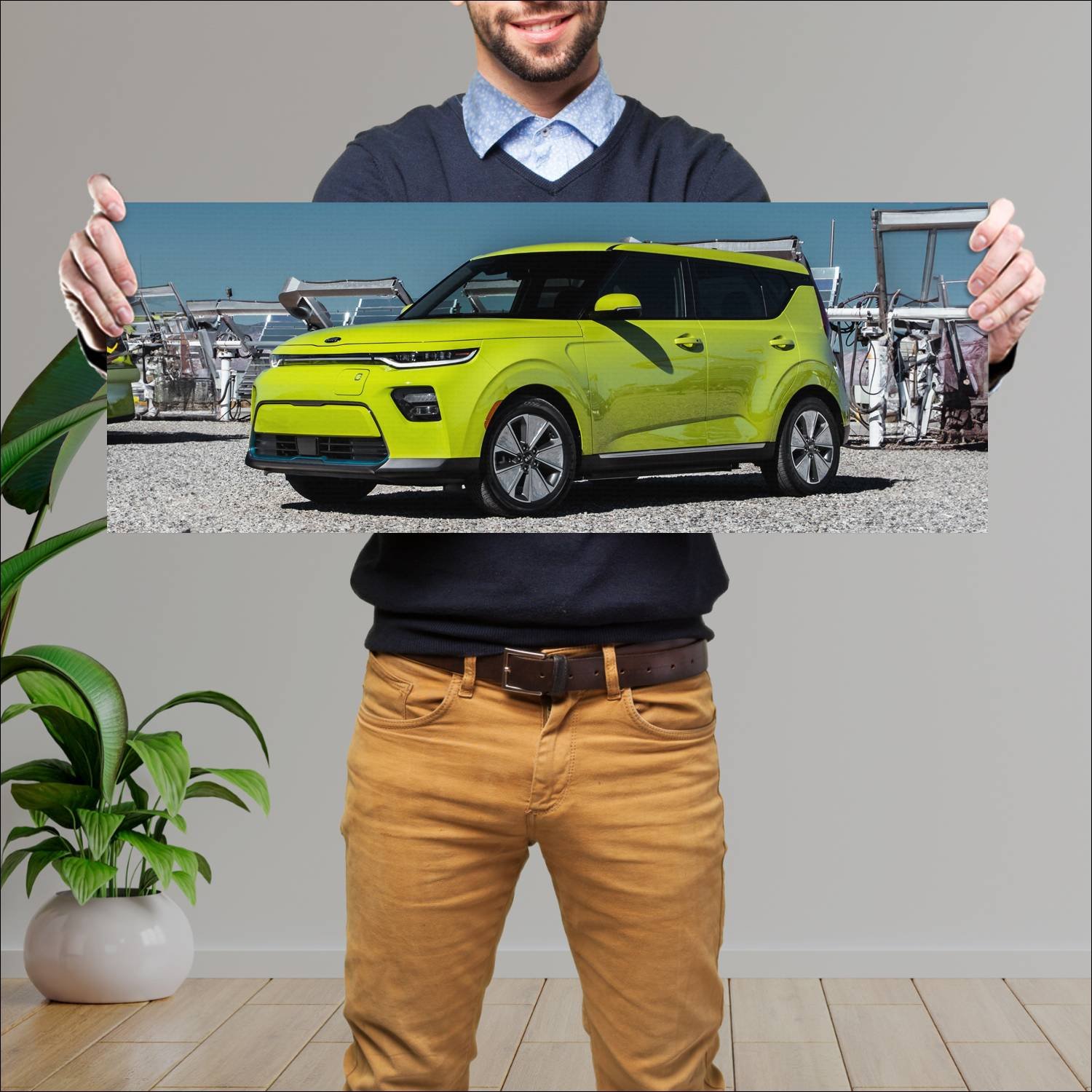 Cuadro grande 30x80cm 2020 kia soul ev us auto 235 Kia