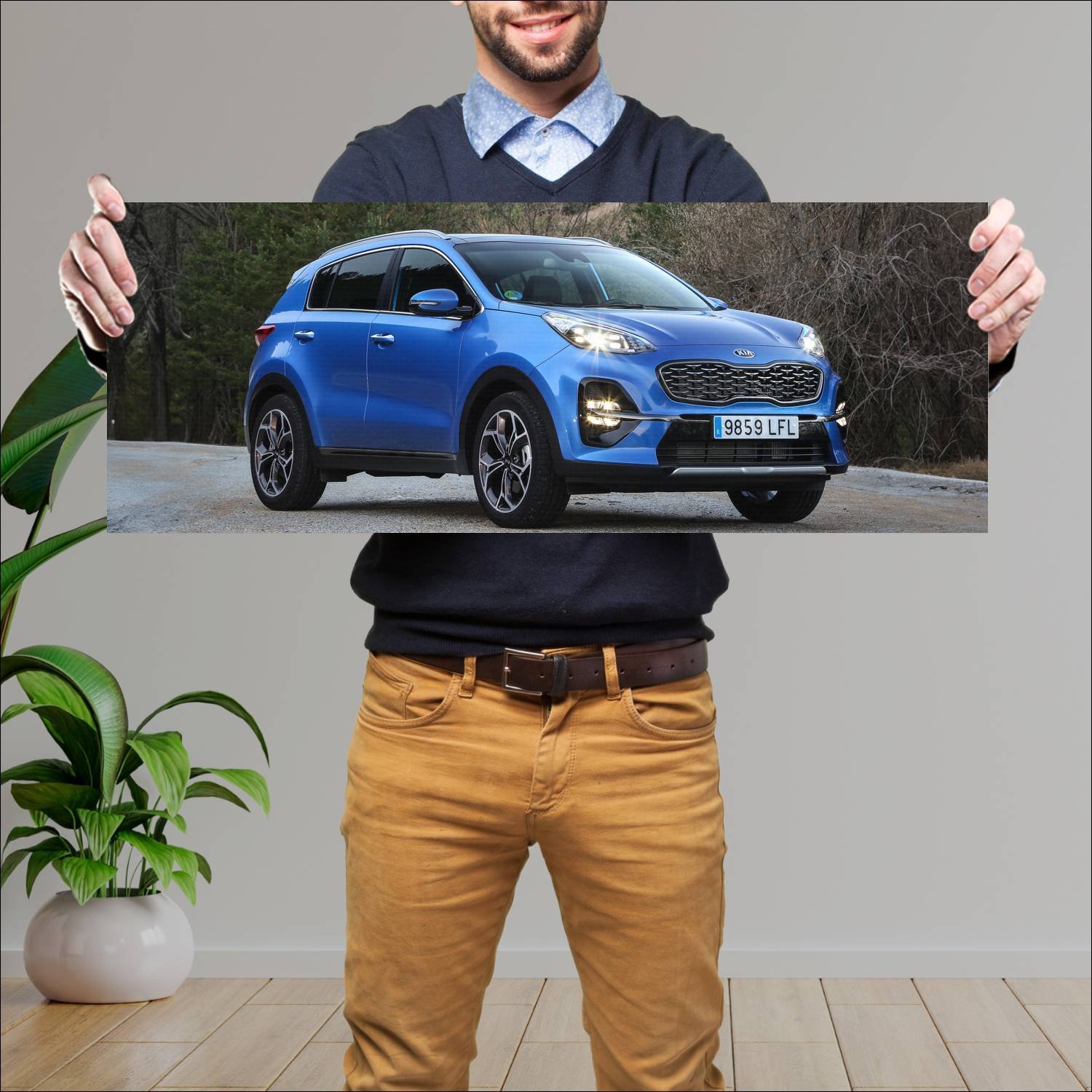 Cuadro grande 30x80cm 2020 kia sportage hybrid gt 238 Kia
