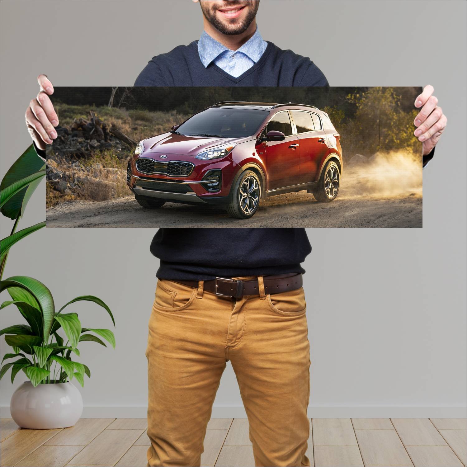 Cuadro grande 30x80cm 2020 kia sportage sport styl 239 Kia