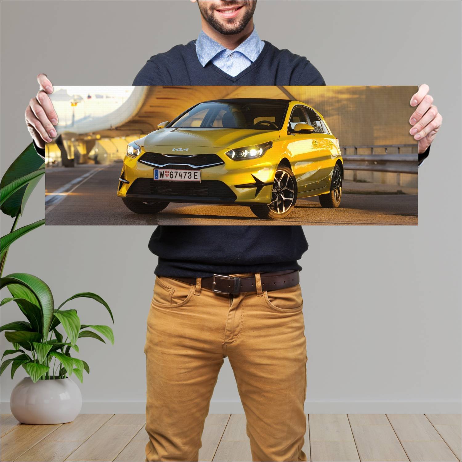 Cuadro grande 30x80cm 2021 kia ceed auto 245 Kia