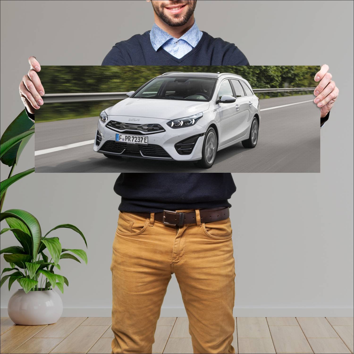 Cuadro grande 30x80cm 2021 kia ceed sportswagon ph 247 Kia