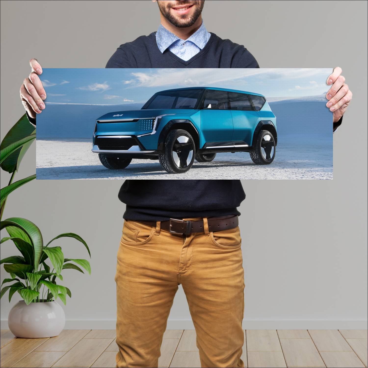 Cuadro grande 30x80cm 2021 kia ev9 concept auto 255 Kia