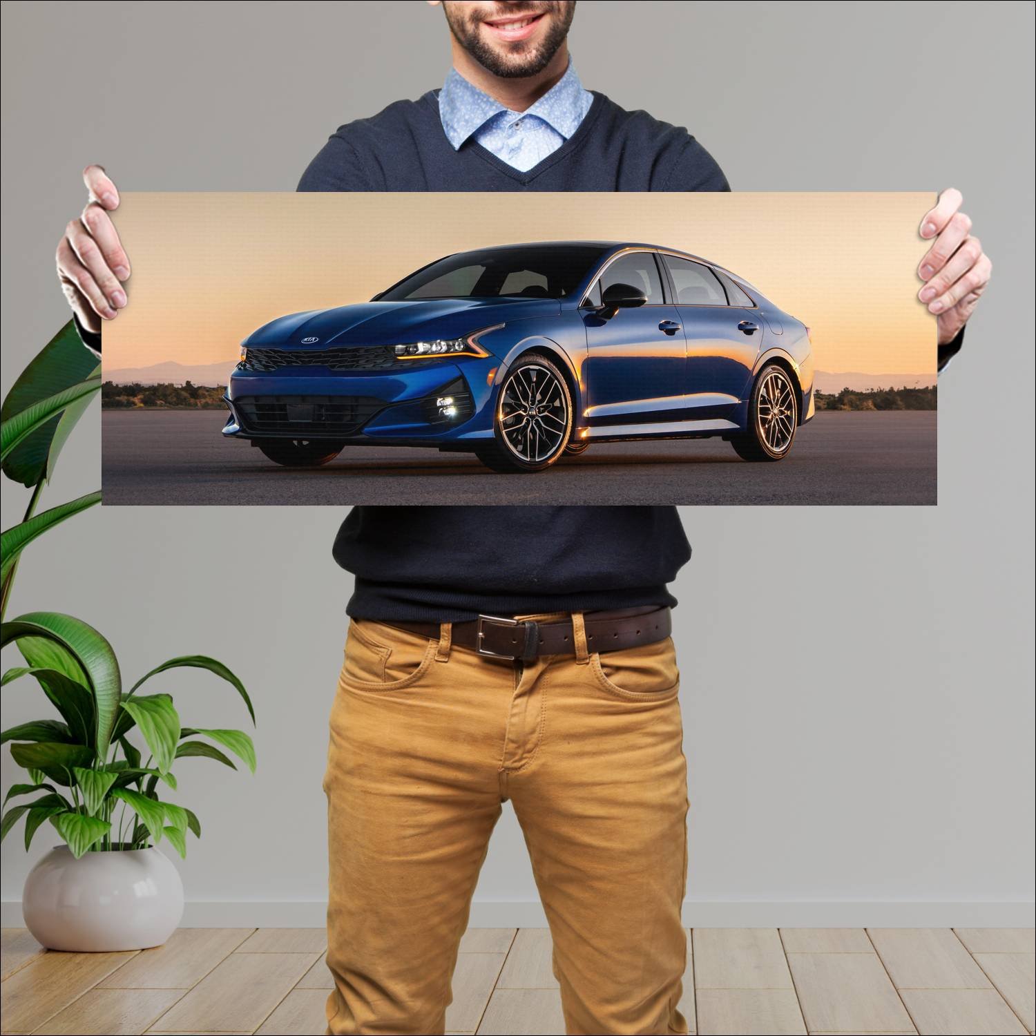 Cuadro grande 30x80cm 2021 kia k5 gt us auto 258 Kia