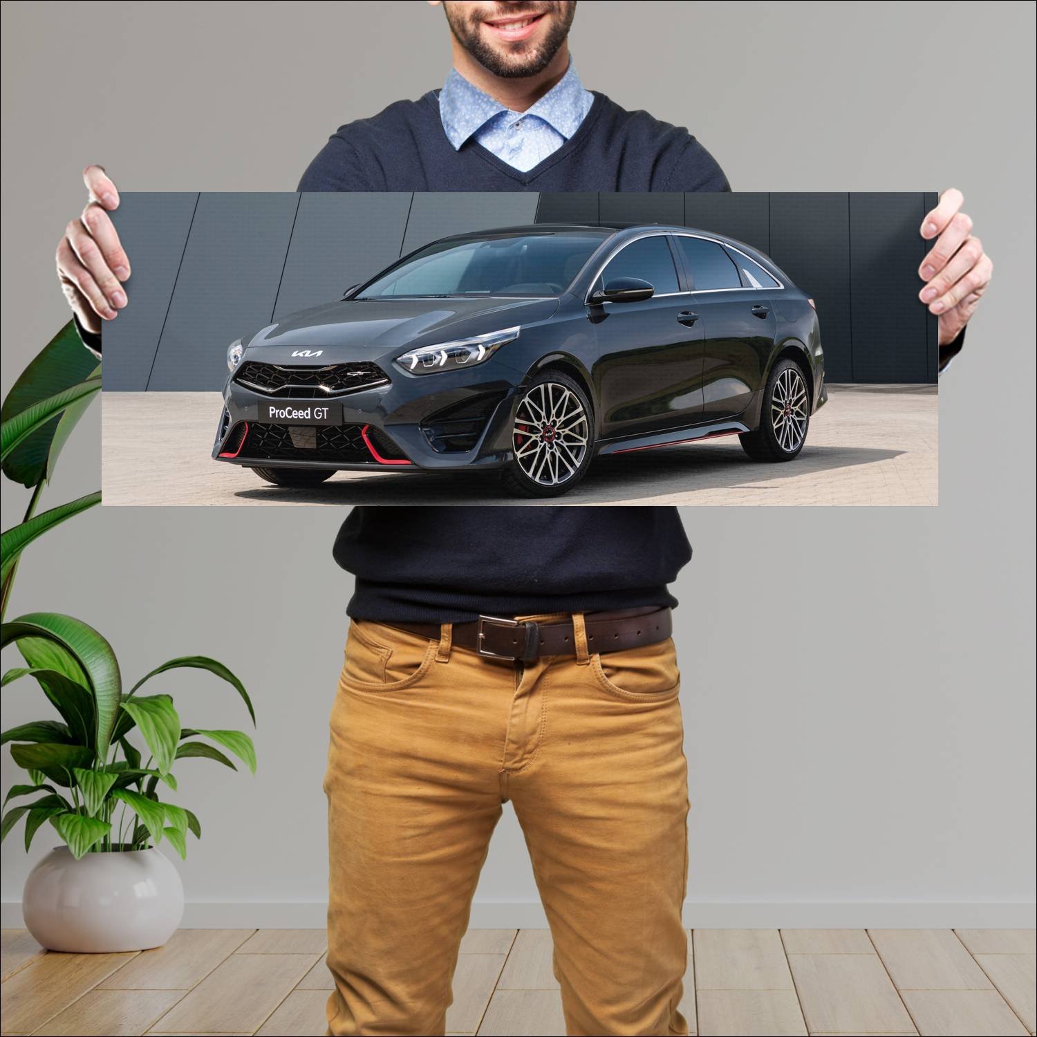 Cuadro grande 30x80cm 2021 kia proceed gt auto 259 Kia