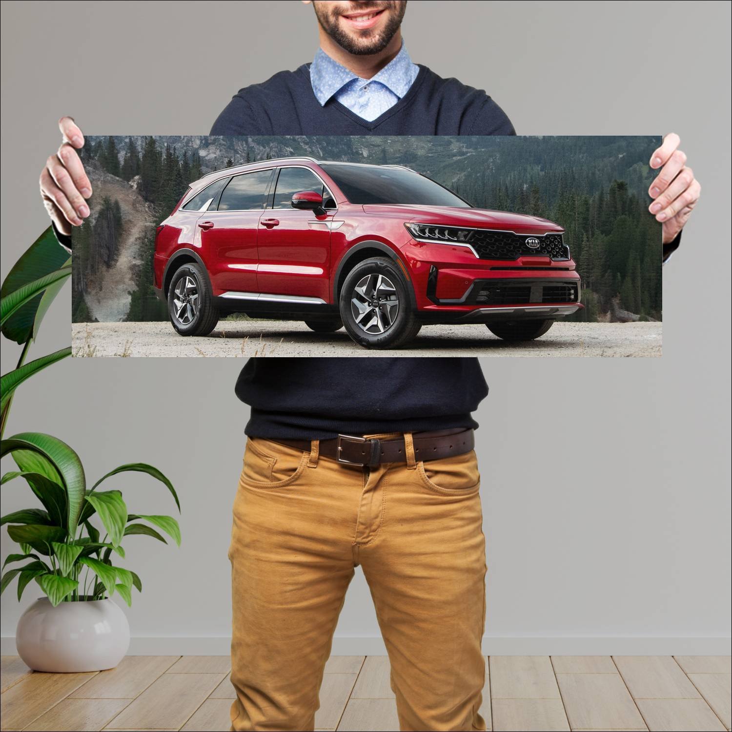 Cuadro grande 30x80cm 2021 kia sorento ecohybrid u 263 Kia