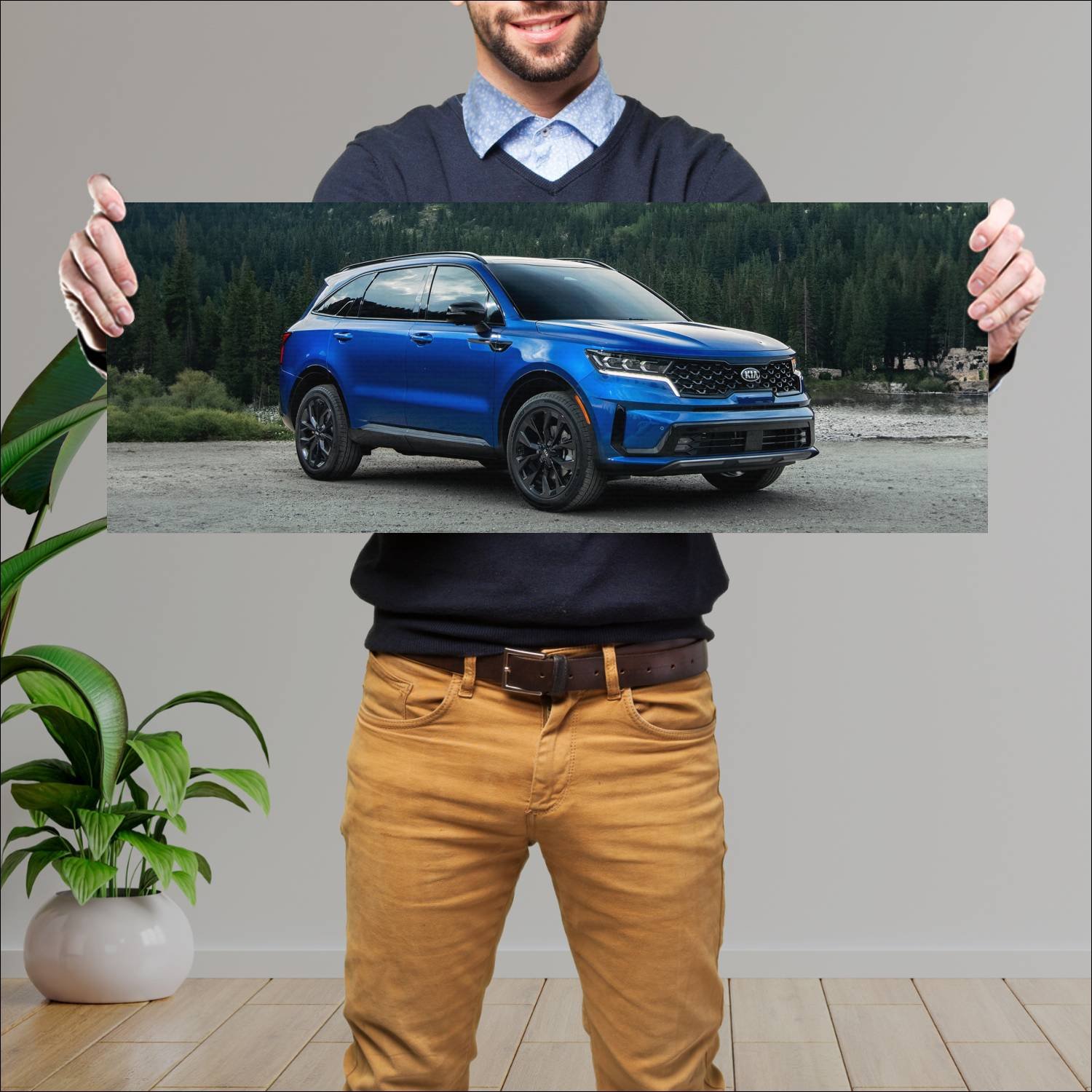 Cuadro grande 30x80cm 2021 kia sorento us auto 266 Kia