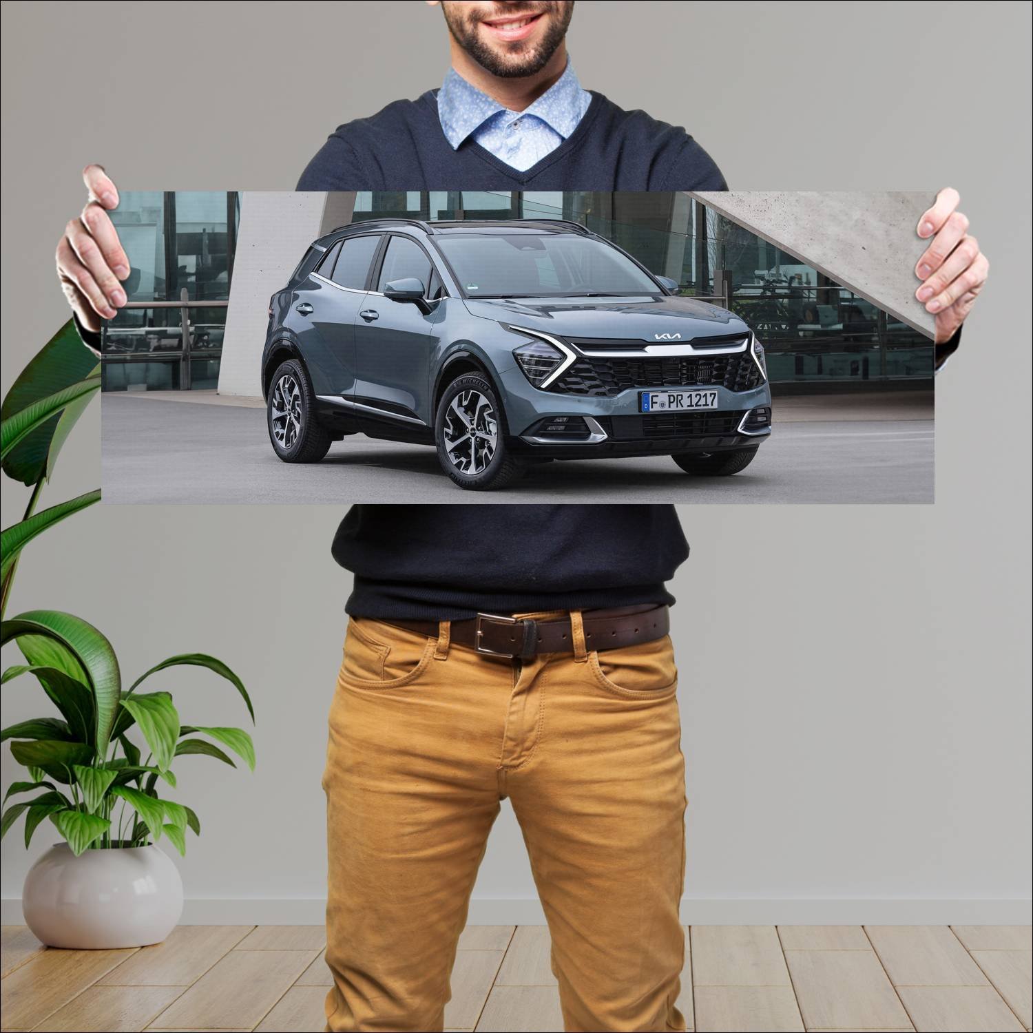Cuadro grande 30x80cm 2021 kia sportage hev auto 270 Kia