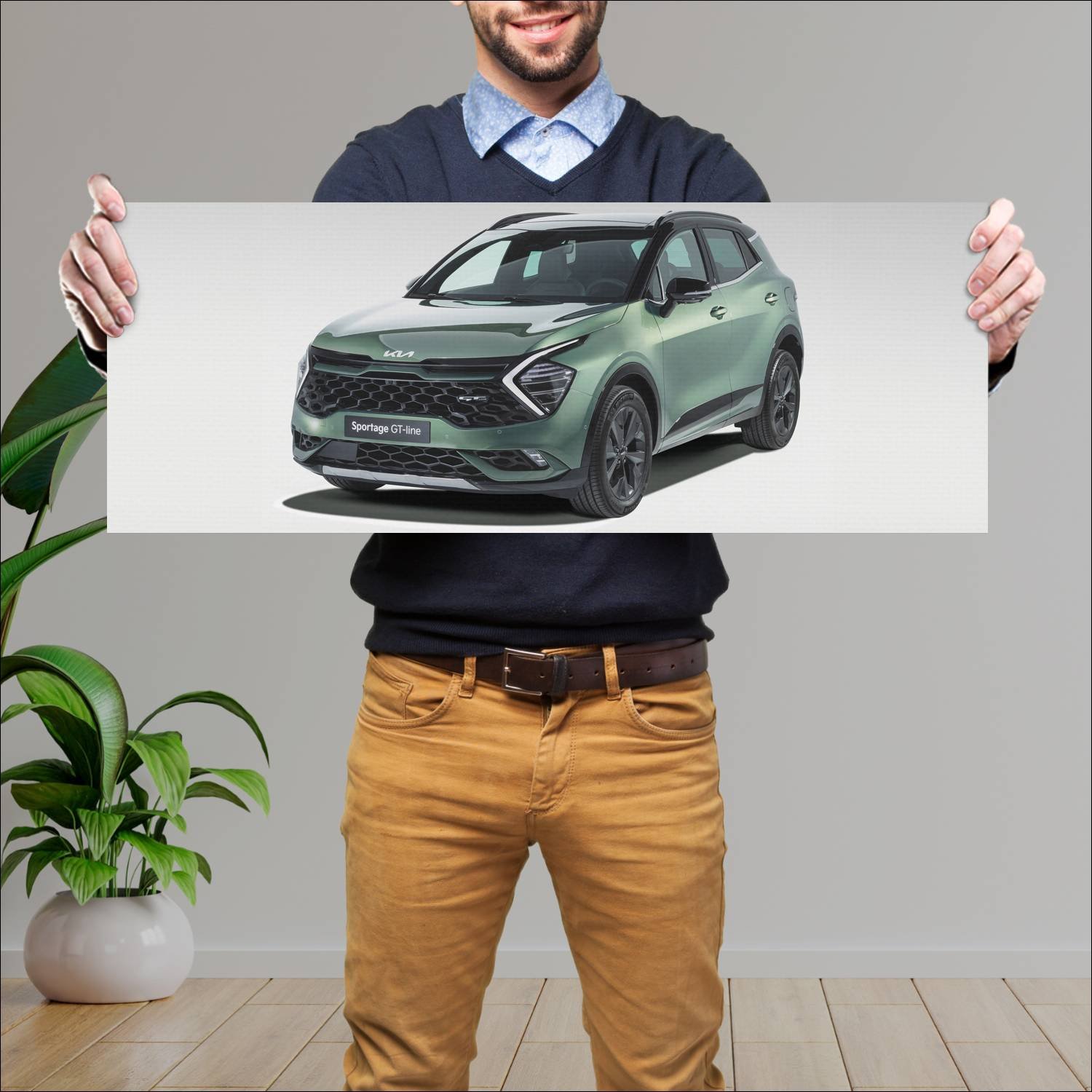 Cuadro grande 30x80cm 2021 kia sportage hev gt lin 271 Kia