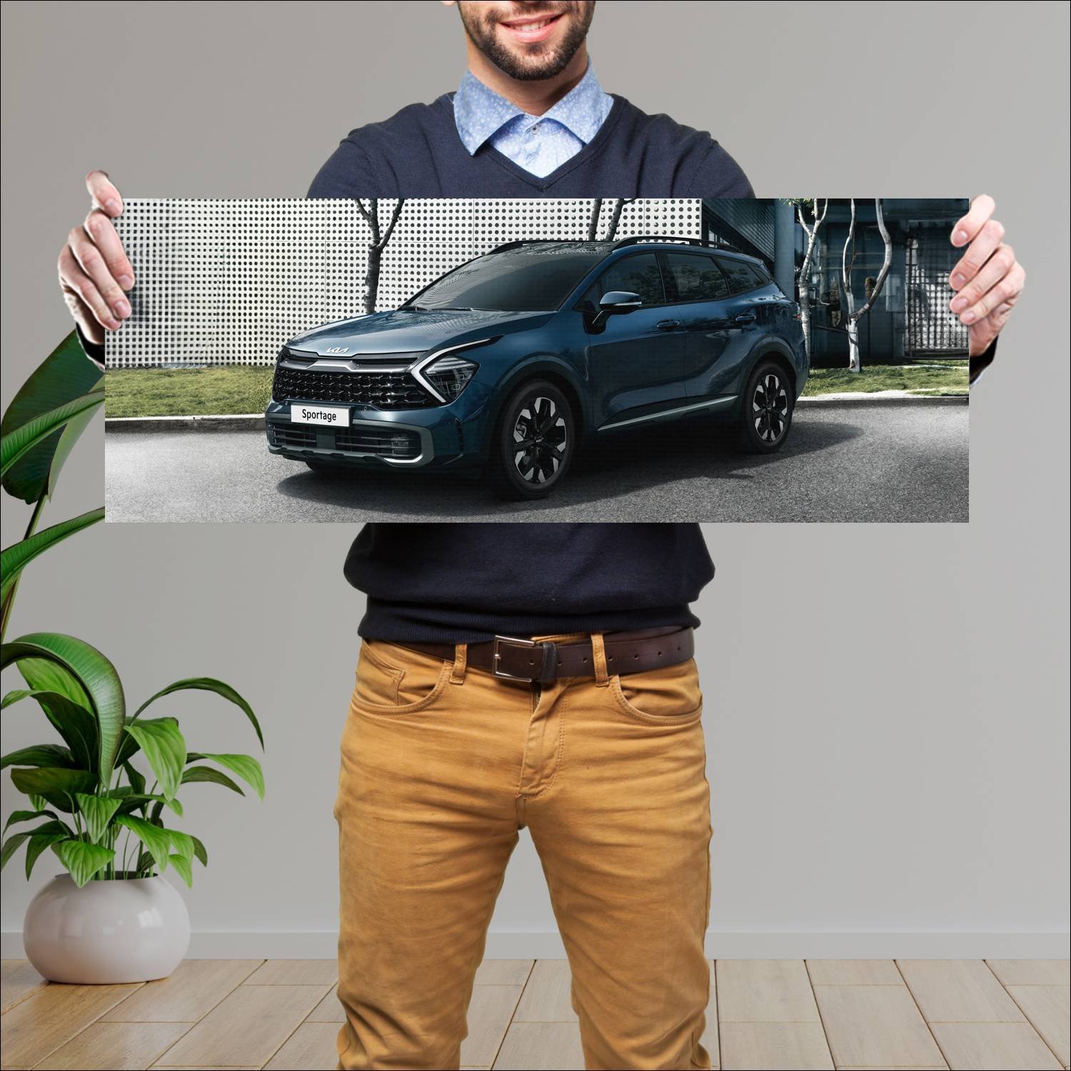 Cuadro grande 30x80cm 2021 kia sportage x line kr 273 Kia