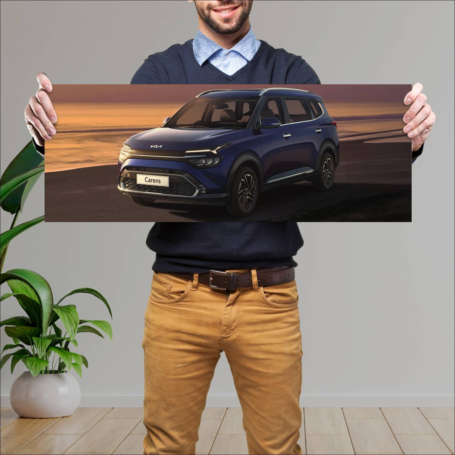 Cuadro grande 30x80cm 2022 kia carens in auto 274 Kia