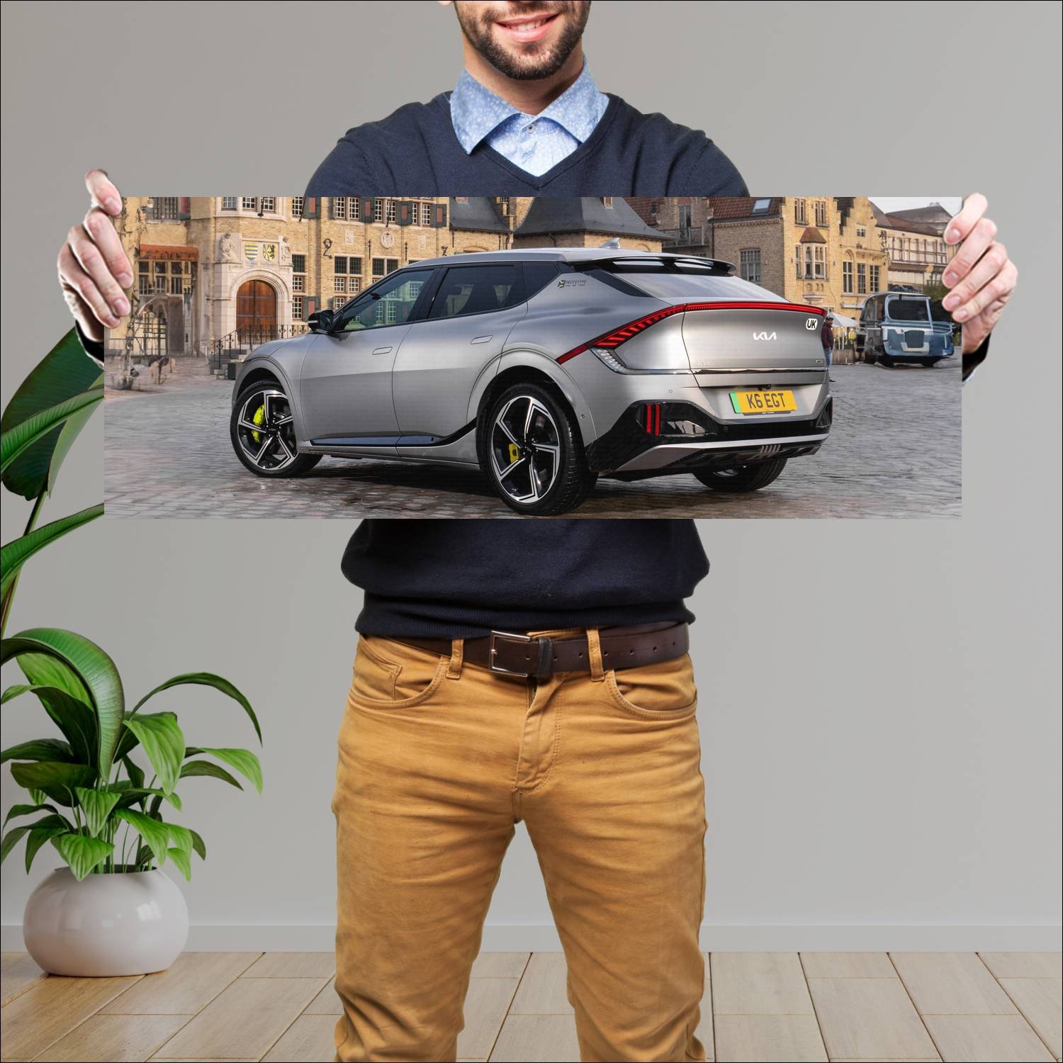 Cuadro grande 30x80cm 2022 kia ev6 gt uk auto 276 Kia