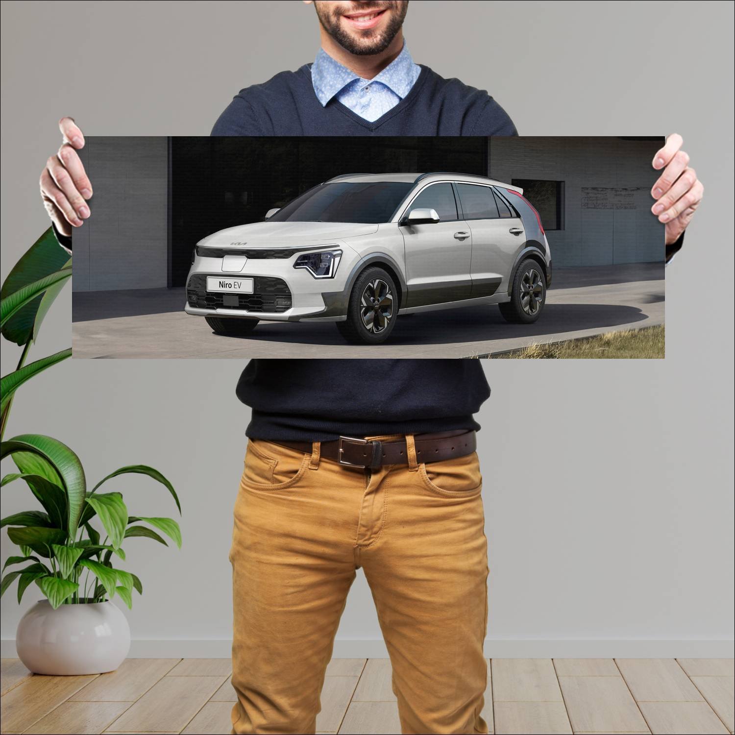 Cuadro grande 30x80cm 2022 kia niro ev kr auto 281 Kia