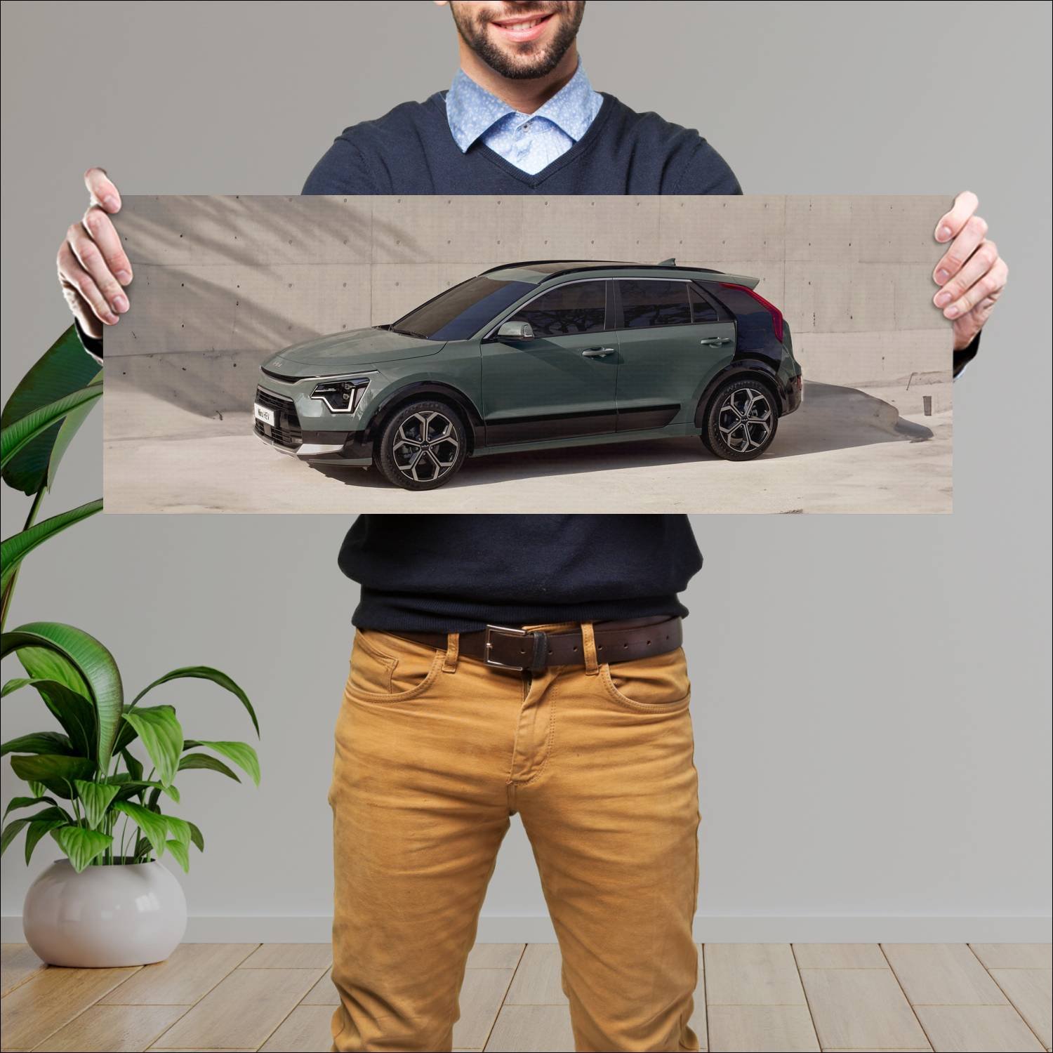 Cuadro grande 30x80cm 2022 kia niro hev kr auto 283 Kia