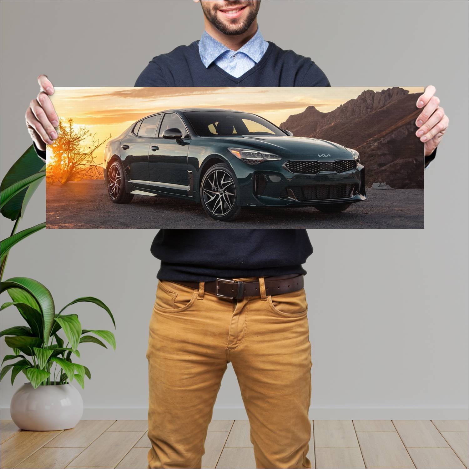 Cuadro grande 30x80cm 2022 kia stinger gt line us 290 Kia