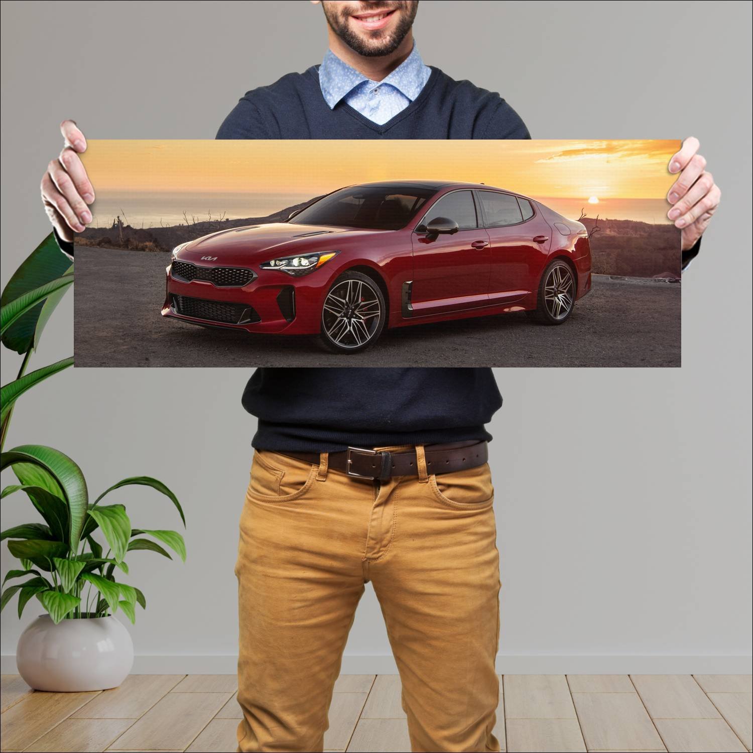 Cuadro grande 30x80cm 2022 kia stinger gt us auto 291 Kia