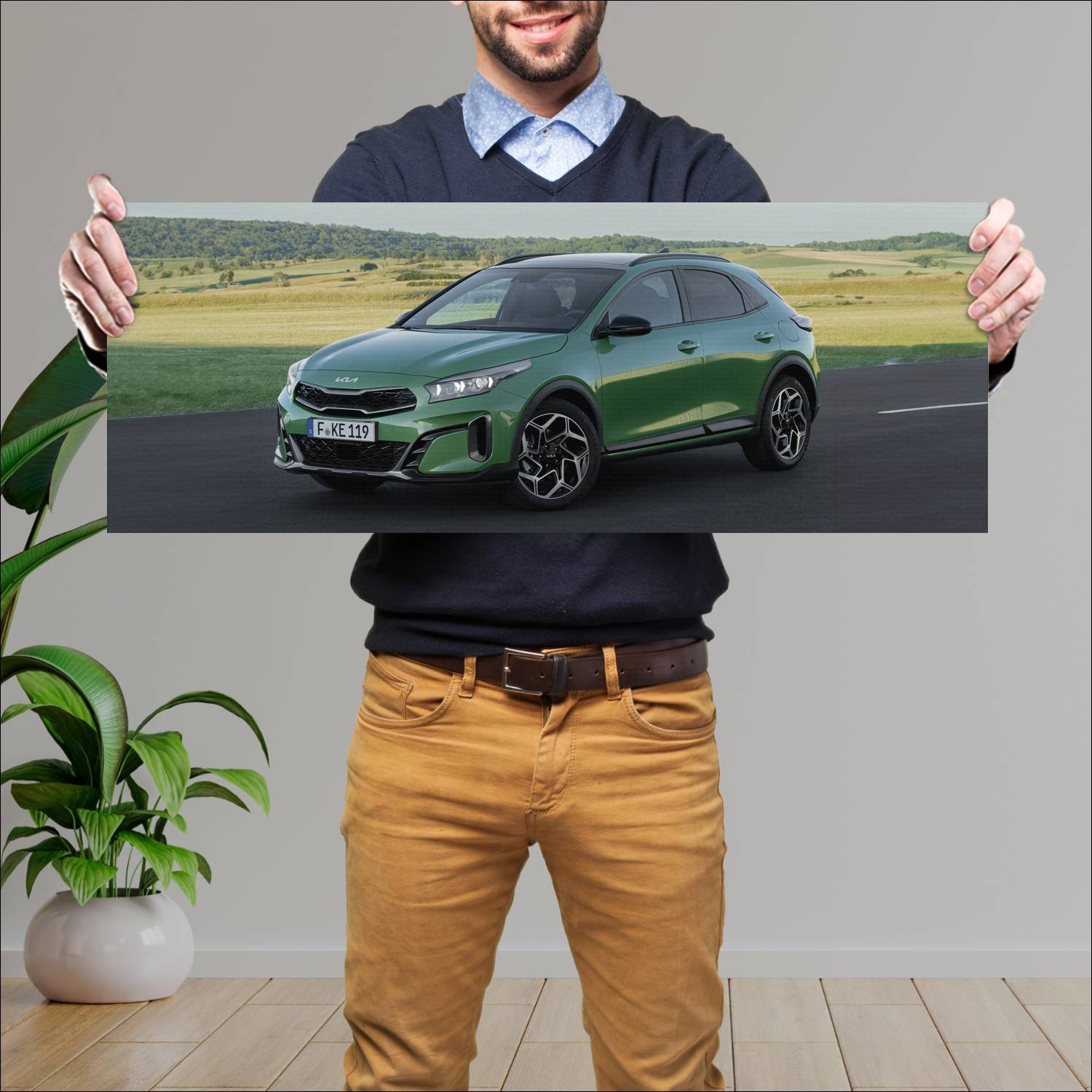 Cuadro grande 30x80cm 2022 kia xceed gt line auto 294 Kia