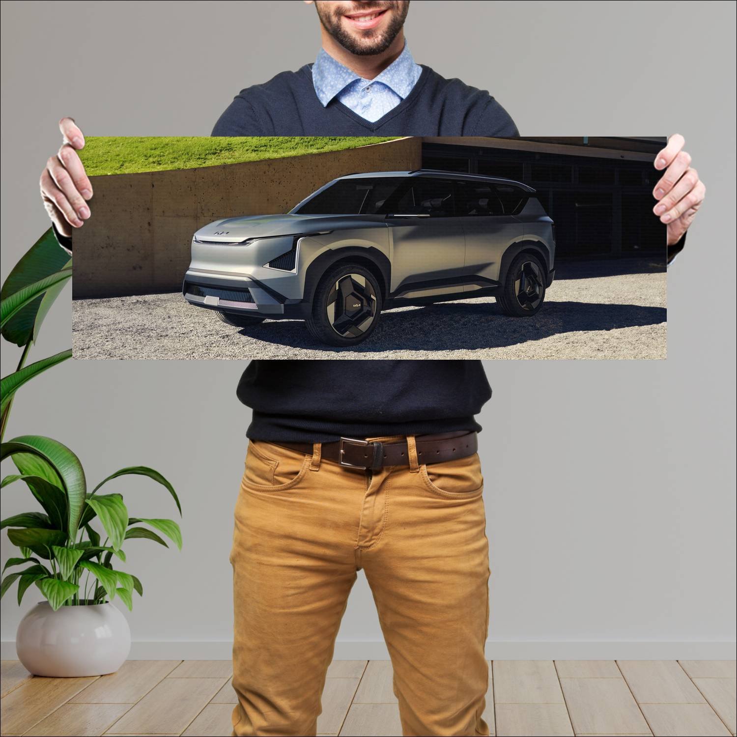 Cuadro grande 30x80cm 2023 kia ev5 concept auto 302 Kia