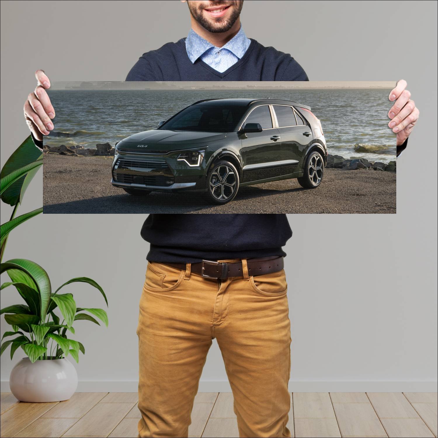 Cuadro grande 30x80cm 2023 kia niro hev us auto 309 Kia