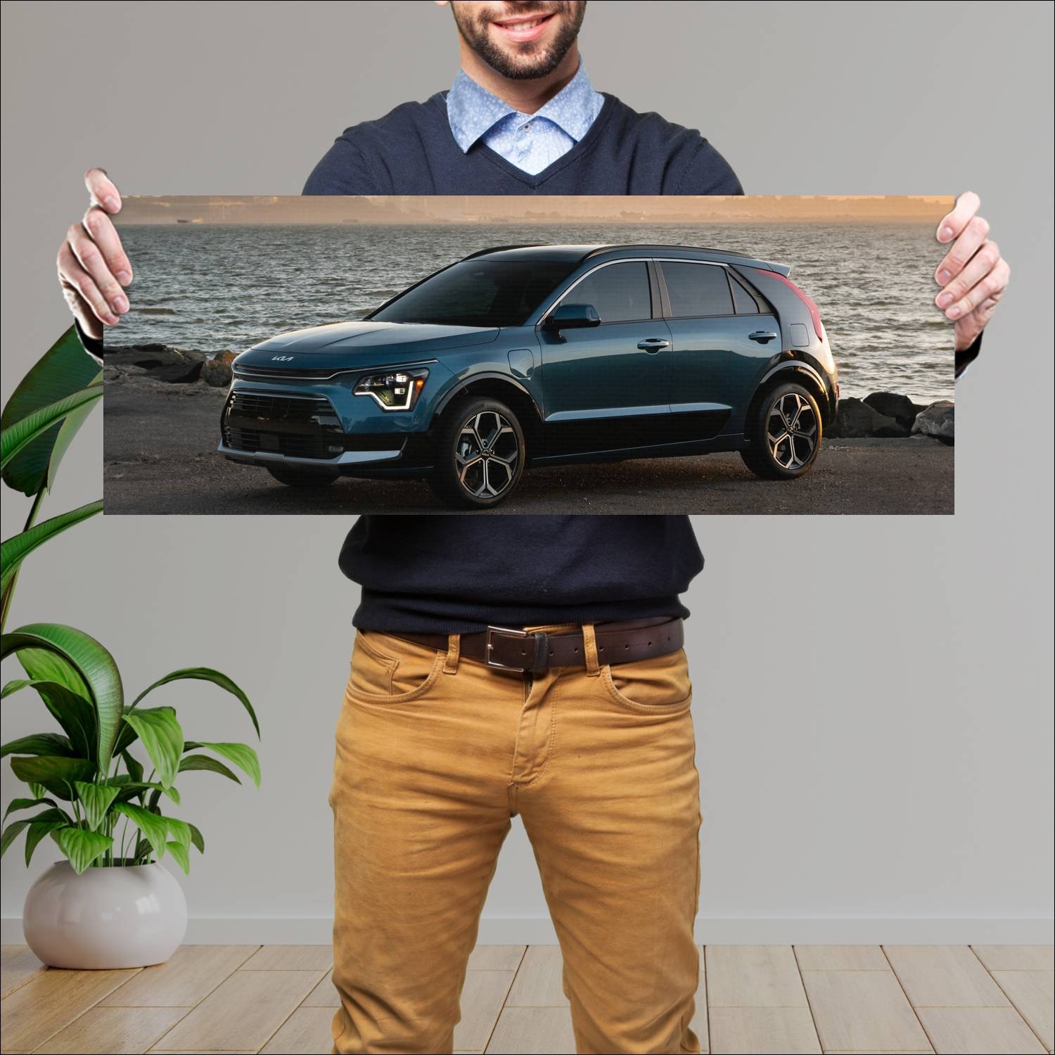 Cuadro grande 30x80cm 2023 kia niro phev us auto 310 Kia