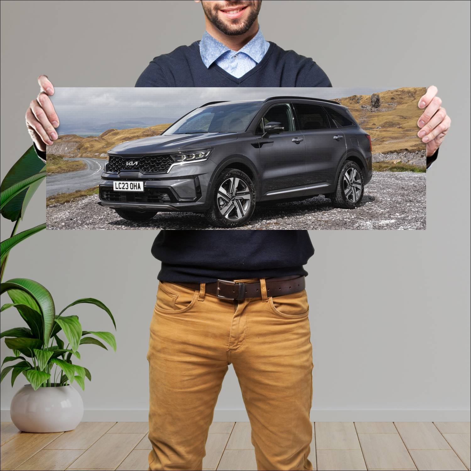 Cuadro grande 30x80cm 2023 kia sorento hev uk Kia