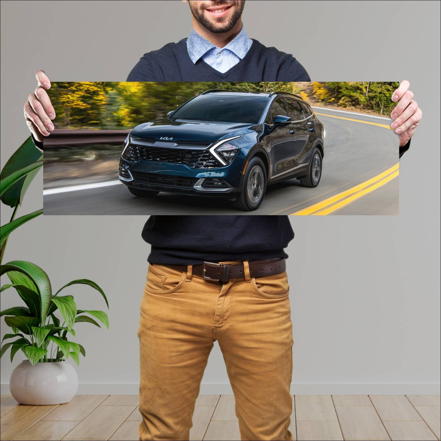 Cuadro grande 30x80cm 2023 kia sportage hev us 107 316 Kia