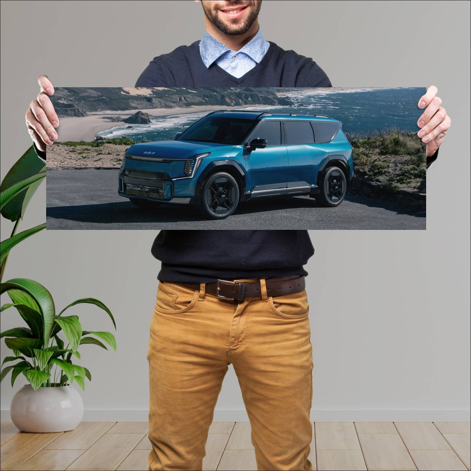 Cuadro grande 30x80cm 2024 kia ev9 gt line us Kia
