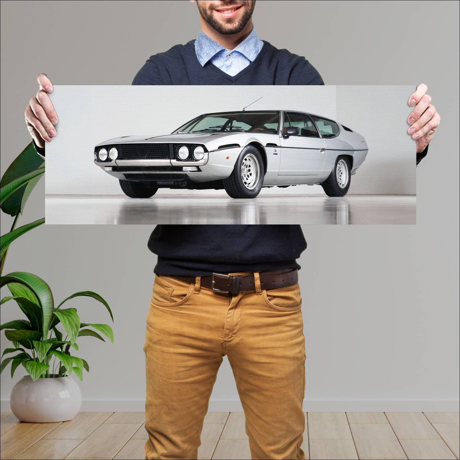 Cuadro grande 30x80cm 1972 lamborghini espada 4771 44 Lamborghini