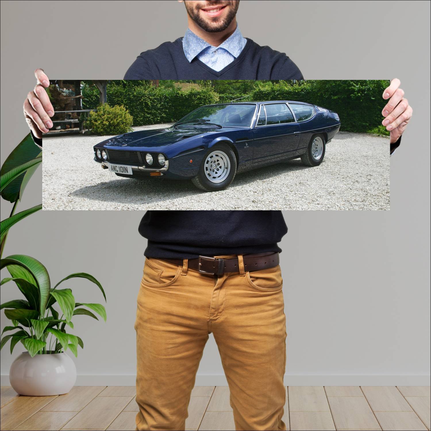 Cuadro grande 30x80cm 1972 lamborghini espada 4771 45 Lamborghini